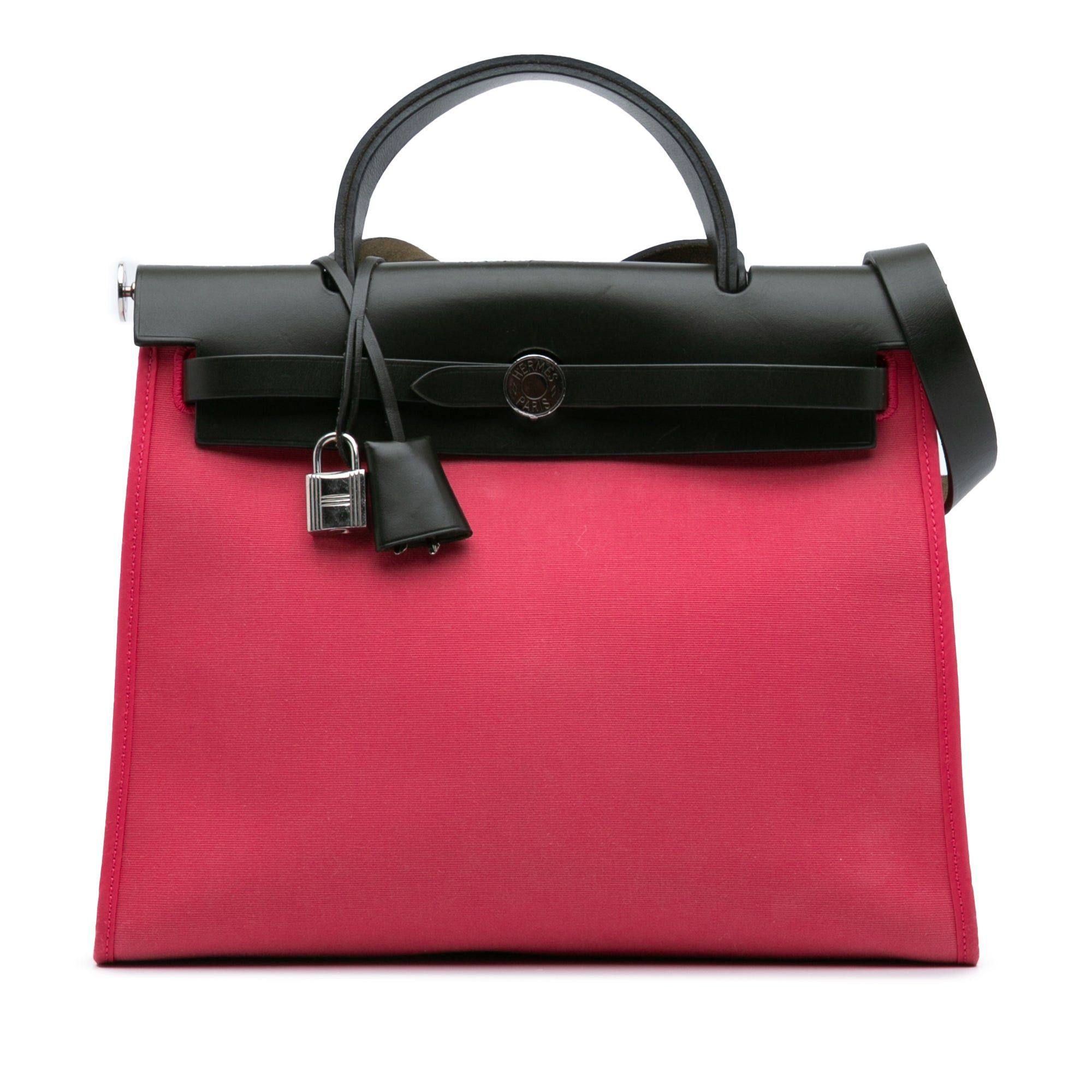 Hermes Hermès Canvas Herbag Zip 31 Pink Size ONE SIZE - 1 Thumbnail