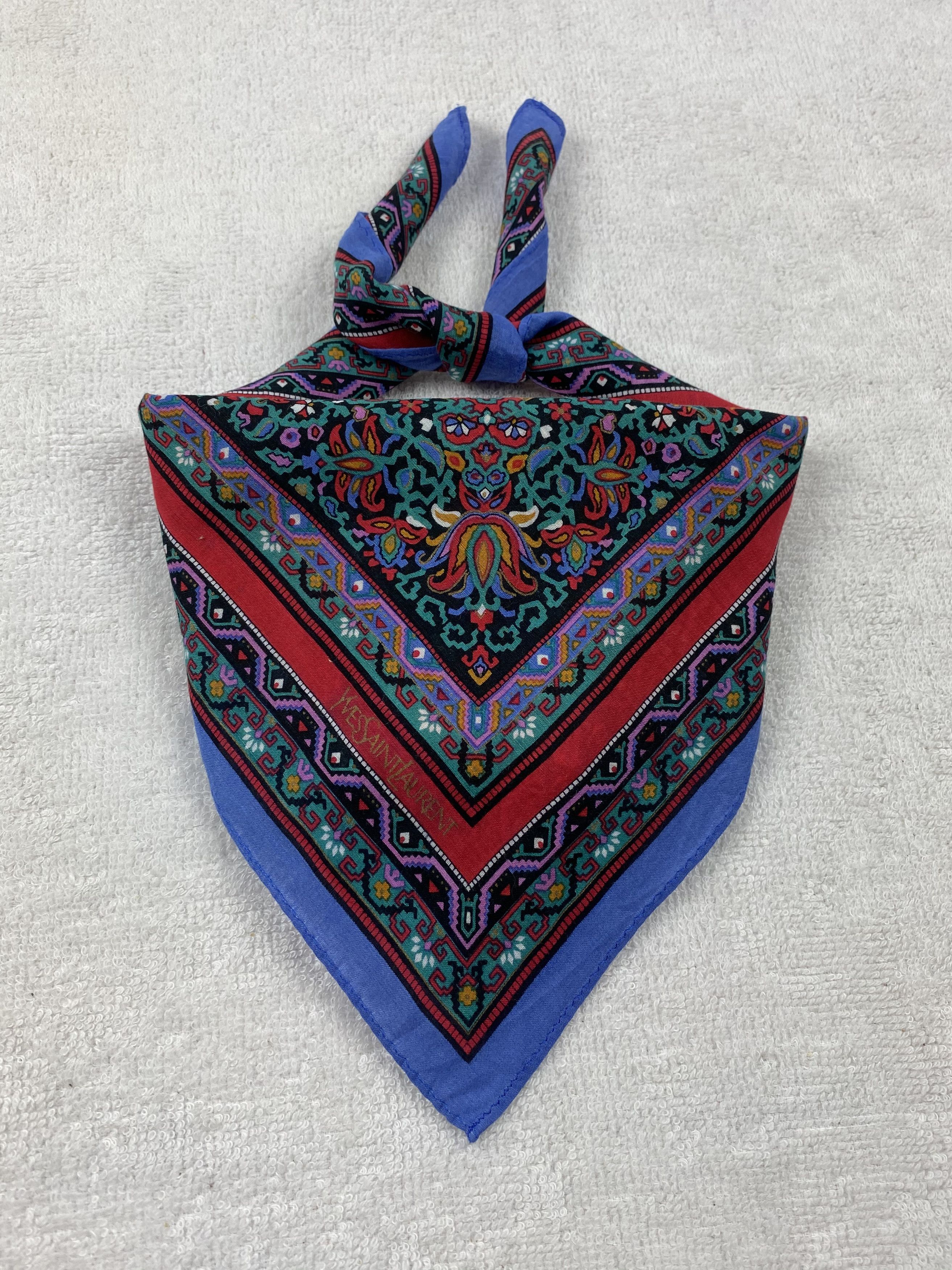 Yves Saint Laurent Yves Saint Laurent Handkerchief / Bandana / Neckerchief Size ONE SIZE - 2 Thumbnail