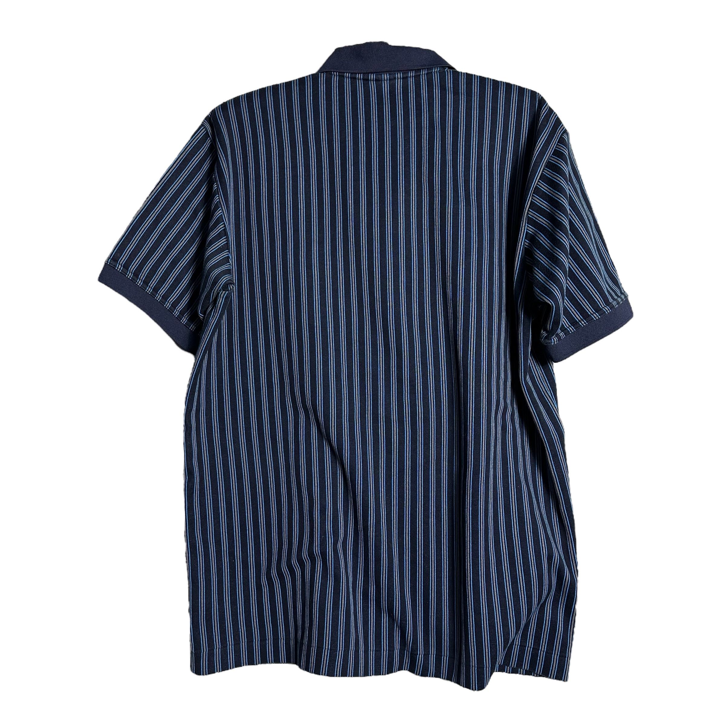Alfred Dunhill 🔥RARE🔥Vintage Dunhill Sport Stripes Half-Zip Polo Shirt Size US XL / EU 56 / 4 - 4 Thumbnail