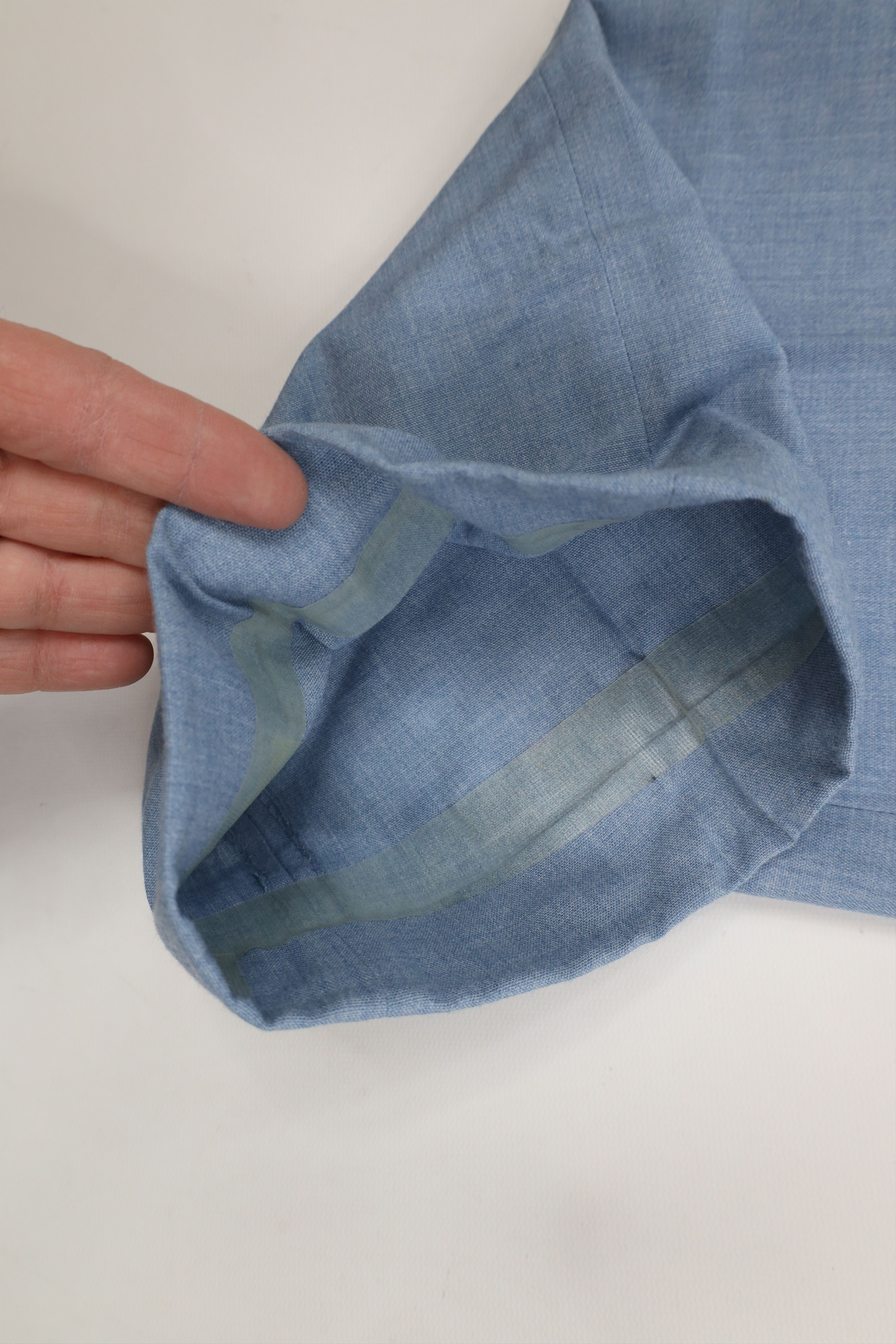 Vintage Vintage 70s Streetwear Flared Wide Leg Chino Pants Blue USA Size US 34 / EU 50 - 6 Thumbnail