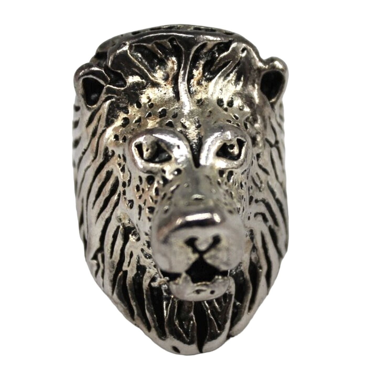 Other Rustic Lion's Head Ring • Leo • 3D Silvertone •Size 7.5 • 1" Size ONE SIZE - 2 Thumbnail
