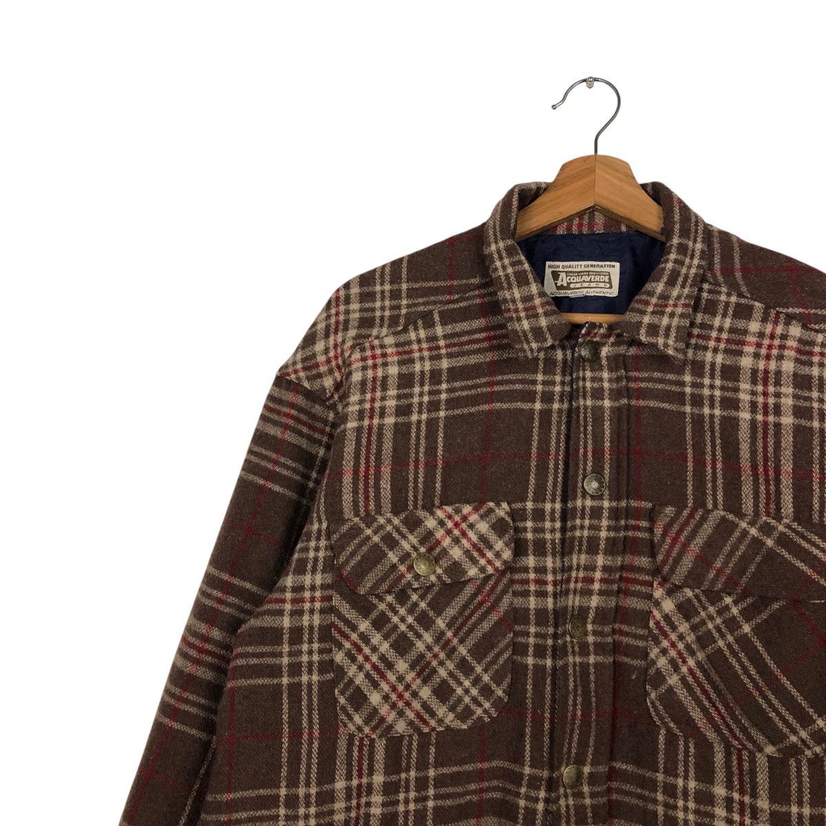Japanese Brand × Vintage 📌Vintage Chore Worker Jacket Acquaverde Flannel Tartan Size US L / EU 52-54 / 3 - 8 Thumbnail
