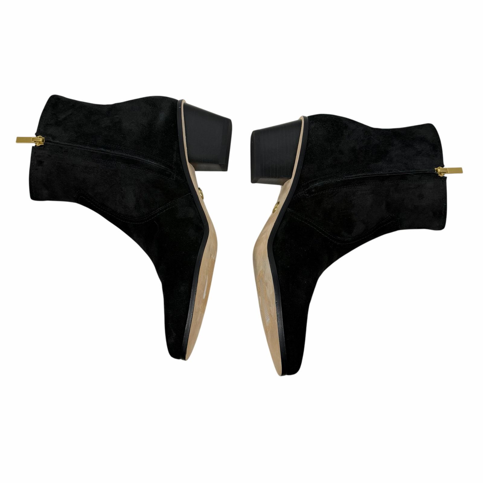 Veronica Beard Veronica Beard Ames Suede Block Heel Ankle Boots Black 8M Size US 8 / IT 38 - 7 Thumbnail
