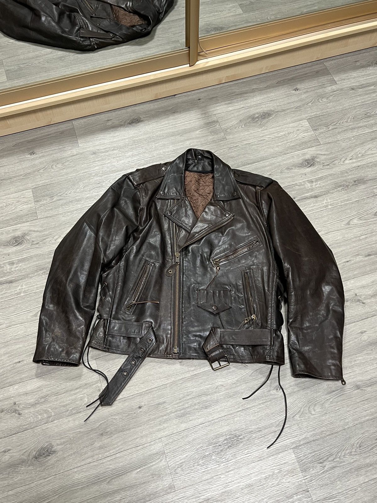 Vintage Vintage men’s leather jacket motorcycle USA Size US XL / EU 56 / 4 - 1 Thumbnail
