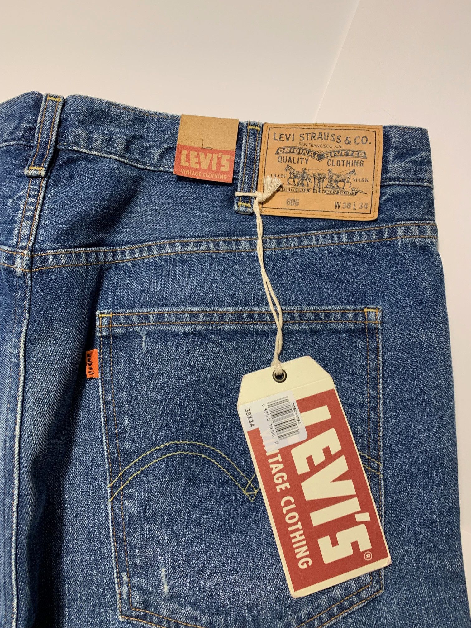 Levi's Vintage Clothing LVC SS18 606 Slim "Forever Blue" Orange Tab Jeans Big E Size US 38 / EU 54 - 4 Thumbnail