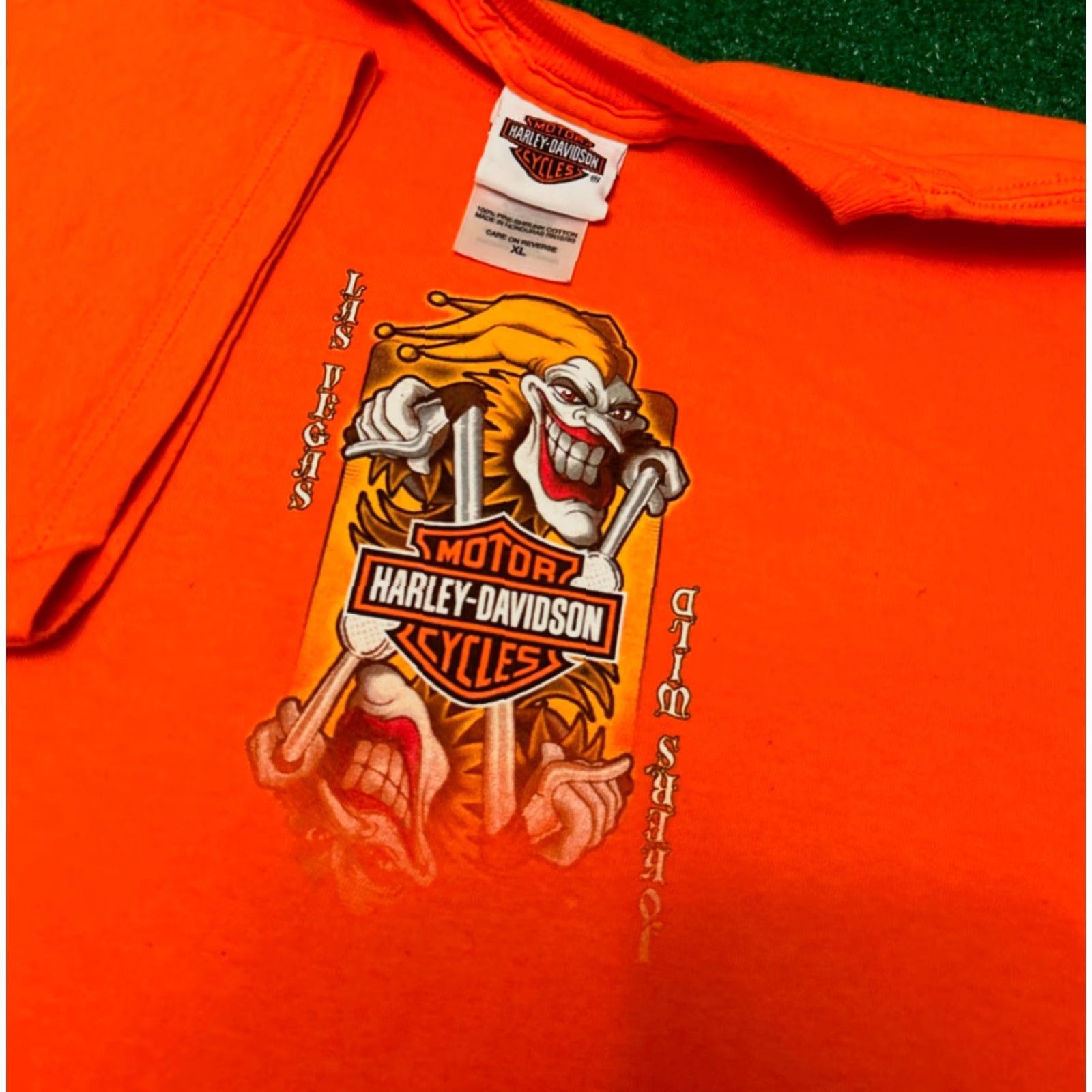 Harley Davidson VINTAGE Harley-Davidson 90s Y2K Biker Las Vegas Clown 2000s Shirt Mens XL Size US XL / EU 56 / 4 - 3 Thumbnail