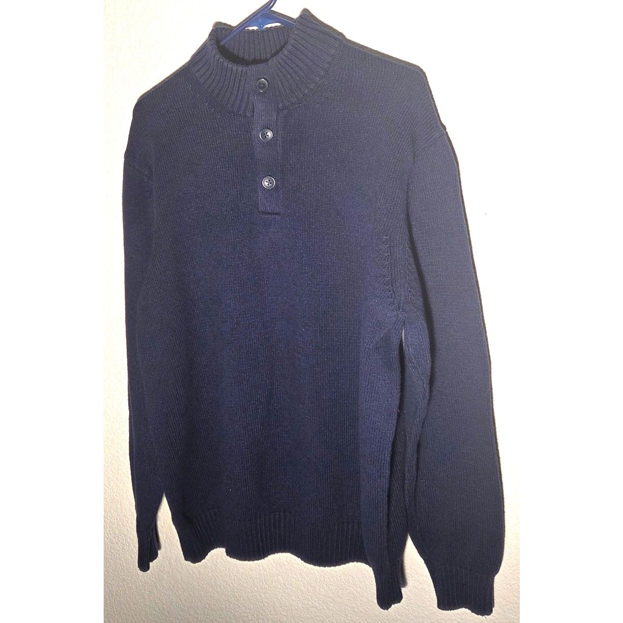Izod Stylish Izod Men's XL Navy Blue Crew Neck Sweater Size US XL / EU 56 / 4 - 3 Thumbnail