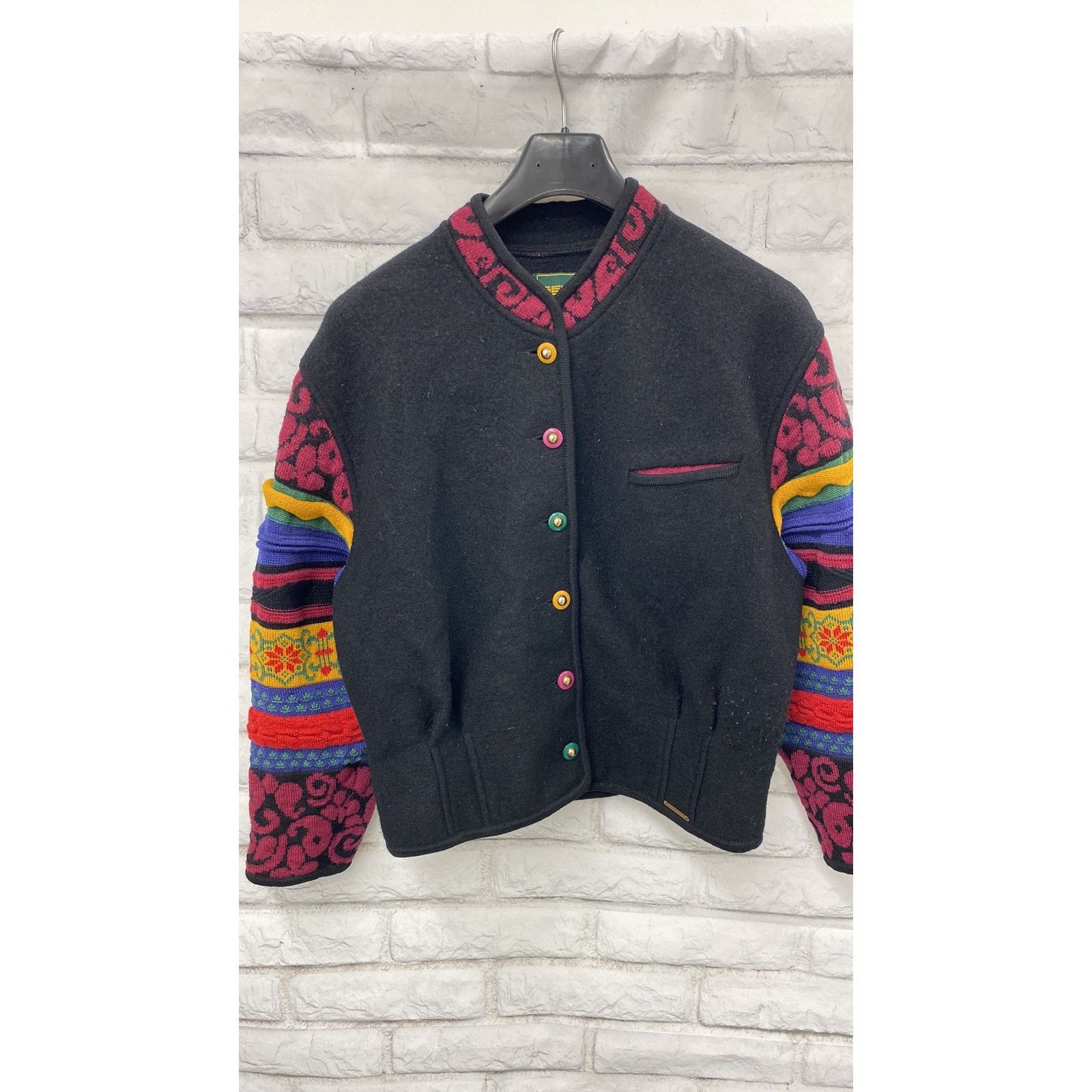 Vintage Geiger Wool Knit Cardigan Sweater Size 40 Austria ~ Coogi Size ONE SIZE - 3 Thumbnail