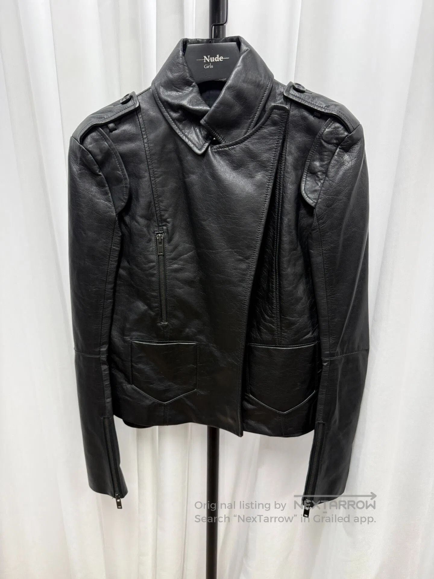 Maison Margiela Maison Margiela Slant Zipper Detachable Sleeves Leather Jac Size US XXS / EU 40 - 1 Thumbnail