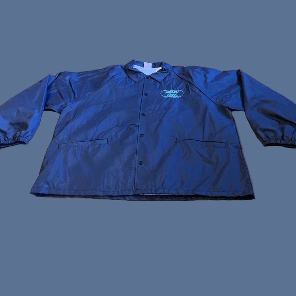 Vintage VINTAGE Cardinal Jacket Men’s 2XL Bomber Blue 90s Happy Chef Restaurants Logo Zip Pockets Short Coat USA Size US XXL / EU 58 / 5 - 1 Thumbnail