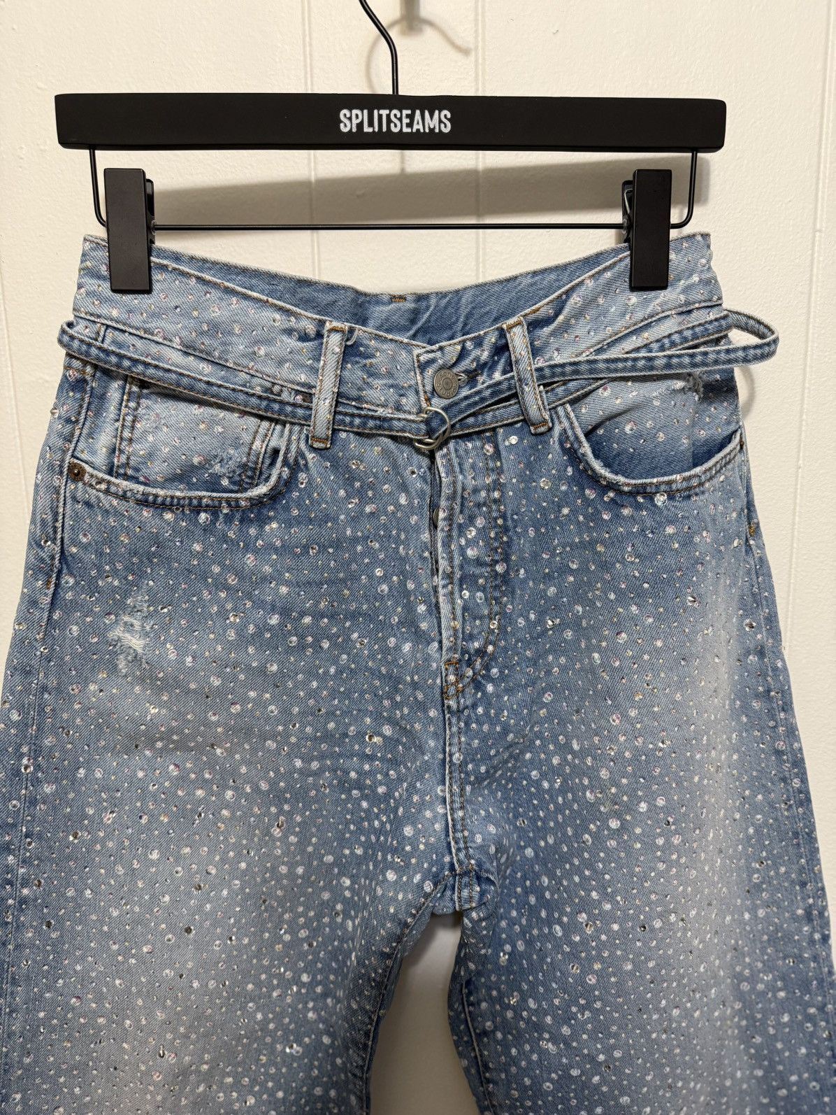 Acne Studios Acne Studios 1991 Toj Vegas Rhinestone Jeans Size US 27 - 2 Thumbnail