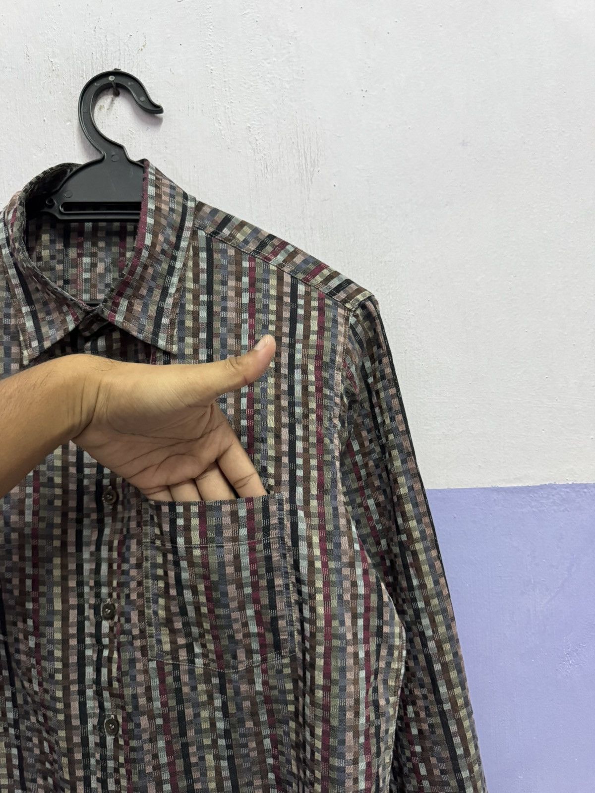 Missoni Missoni Multicolour Small Checkered Button Up Shirt Size US M / EU 48-50 / 2 - 4 Thumbnail