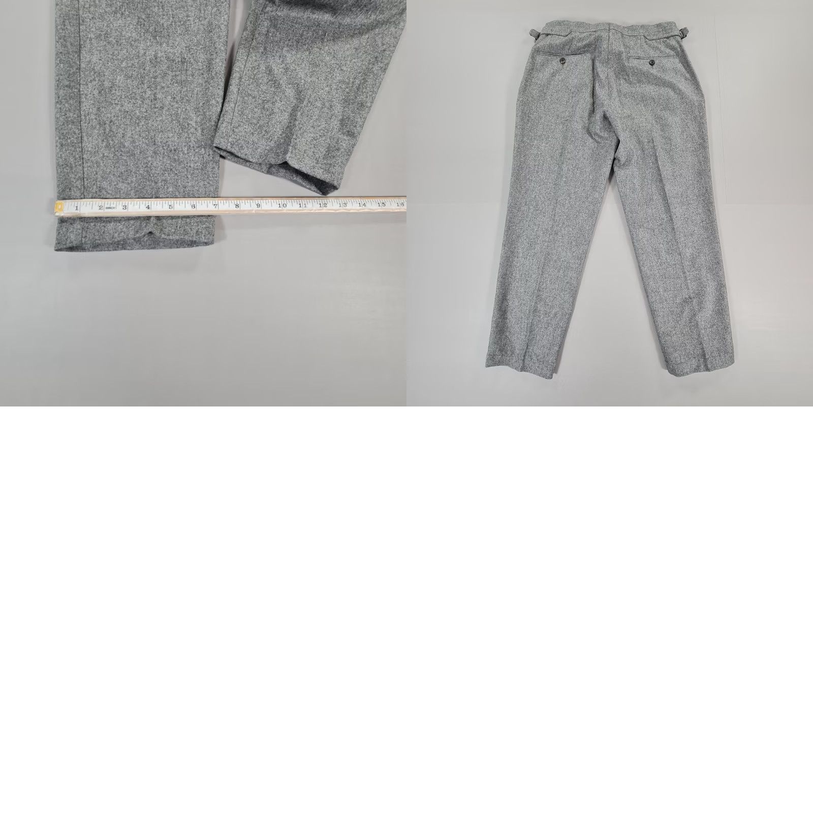 Thom Sweeney Thom Sweeney Trousers Grey Wool Flannel W30 L26 Dress Pants Mens Regular Slim/Tapered Pocket Size US 30 / EU 46 - 8 Thumbnail