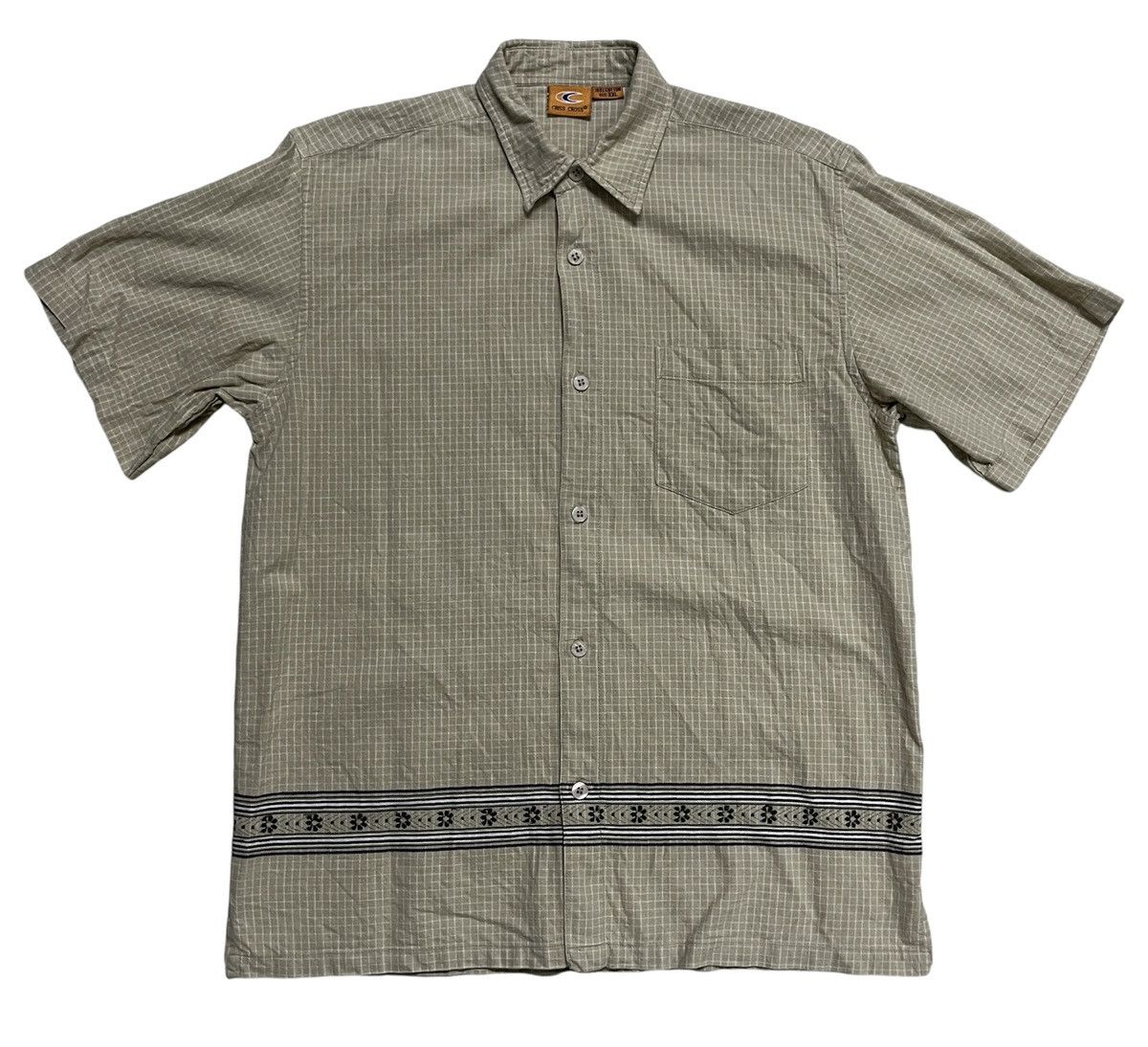 Japanese Brand × Vintage Vintage Criss Cross Cropped Button Up Shirt Size US S / EU 44-46 / 1 - 1 Thumbnail