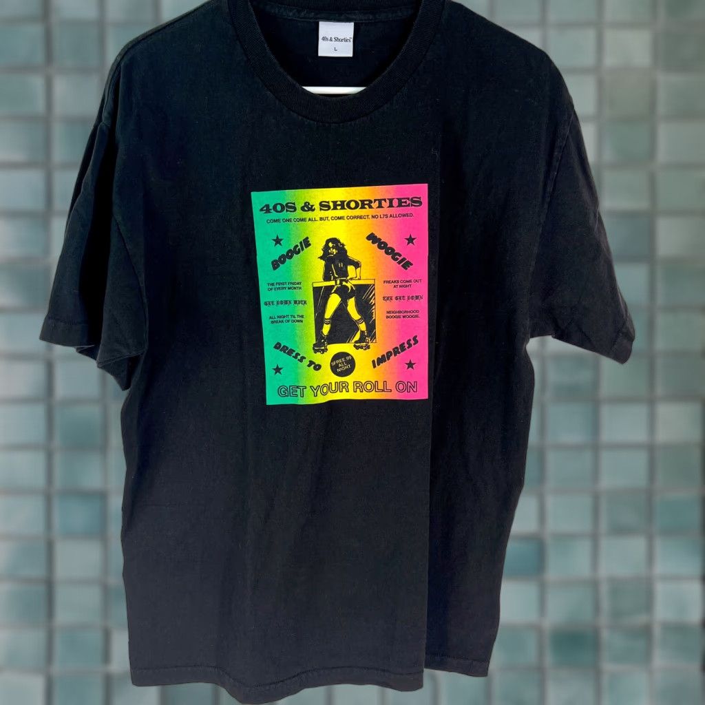 Vintage VINTAGE 40s & Shorties Graphic T-Shirt Mens Black L Crew Neck Short Sleeve Classic Comfort Size US L / EU 52-54 / 3 - 1 Thumbnail