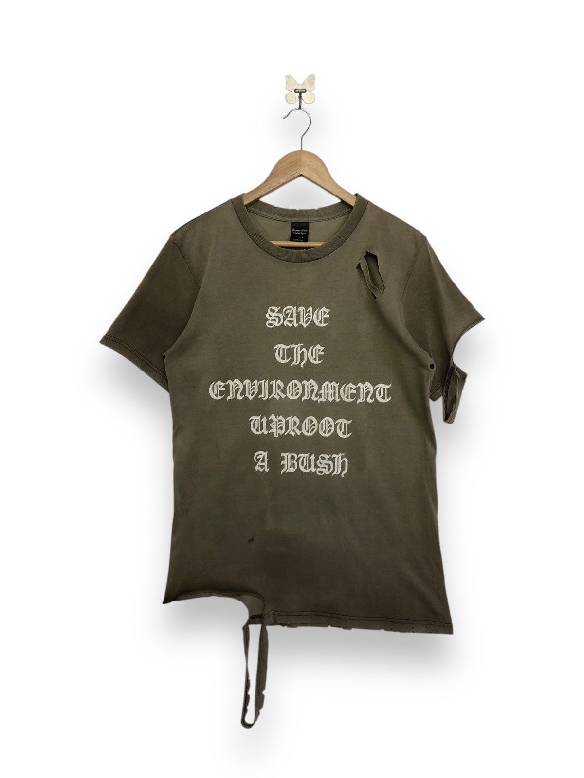 Japanese Brand × Number (N)ine × Takahiromiyashita The Soloist. NUMBER (N)INE FW 2004 “SAVE THE ENVIRONMENT” MESSAGE T-SHIRT Size US M / EU 48-50 / 2 - 1 Thumbnail