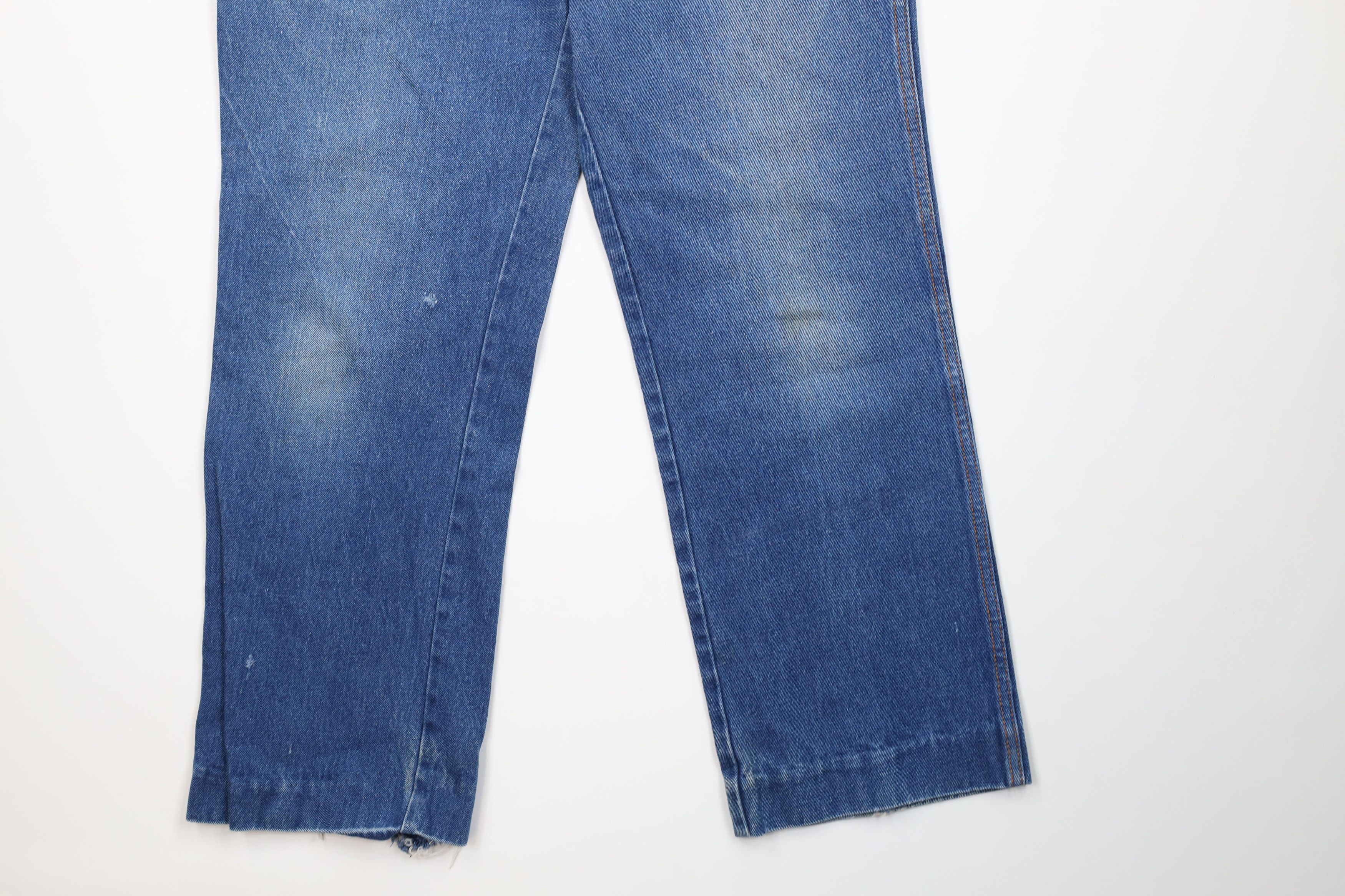 Vintage Vintage 90s Streetwear Flared Wide Leg Denim Jeans Blue Size US 34 / EU 50 - 4 Thumbnail