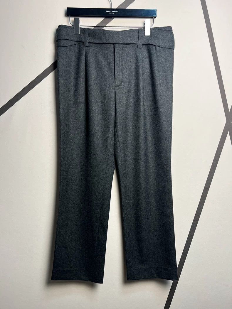 Saint Laurent Paris Fall/Winter 17 Grey Double Belted Wool