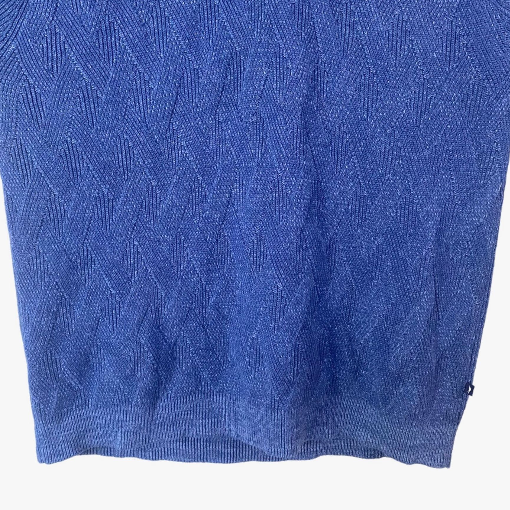 Tommy Bahama Tommy Bahama Napa Ridge 1/4 Zip Sweater Mens 2XL Blue Knit Pullover Mock Neck Long Sleeve Ribbed Diamond Basketweave Size US XXL / EU 58 / 5 - 6 Thumbnail