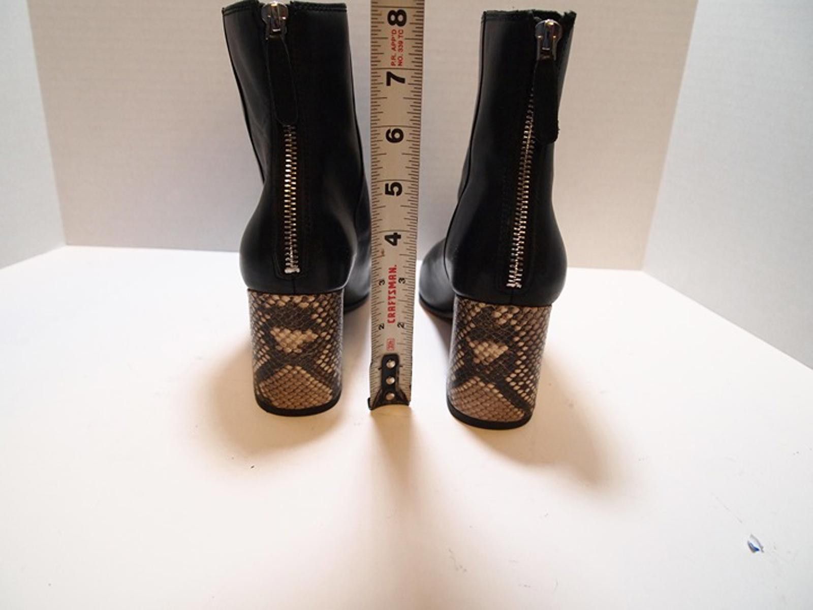 Dolce Vita Dolce Vita Black Heels with Snakeskin Heel – Soft Leather Size US 6.5 / IT 36.5 - 5 Thumbnail