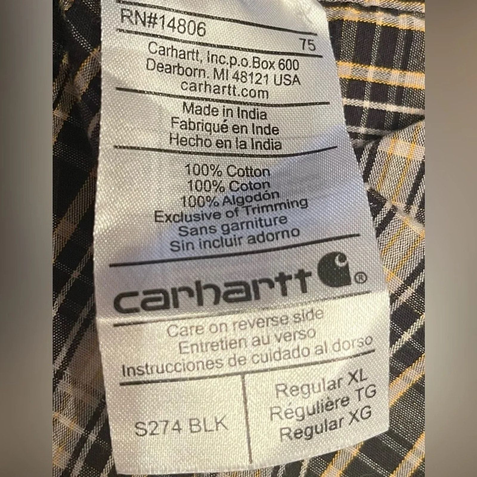 Carhartt Carhartt loose fit plaid short sleeved shirt, size XL. Size US XL / EU 56 / 4 - 3 Thumbnail