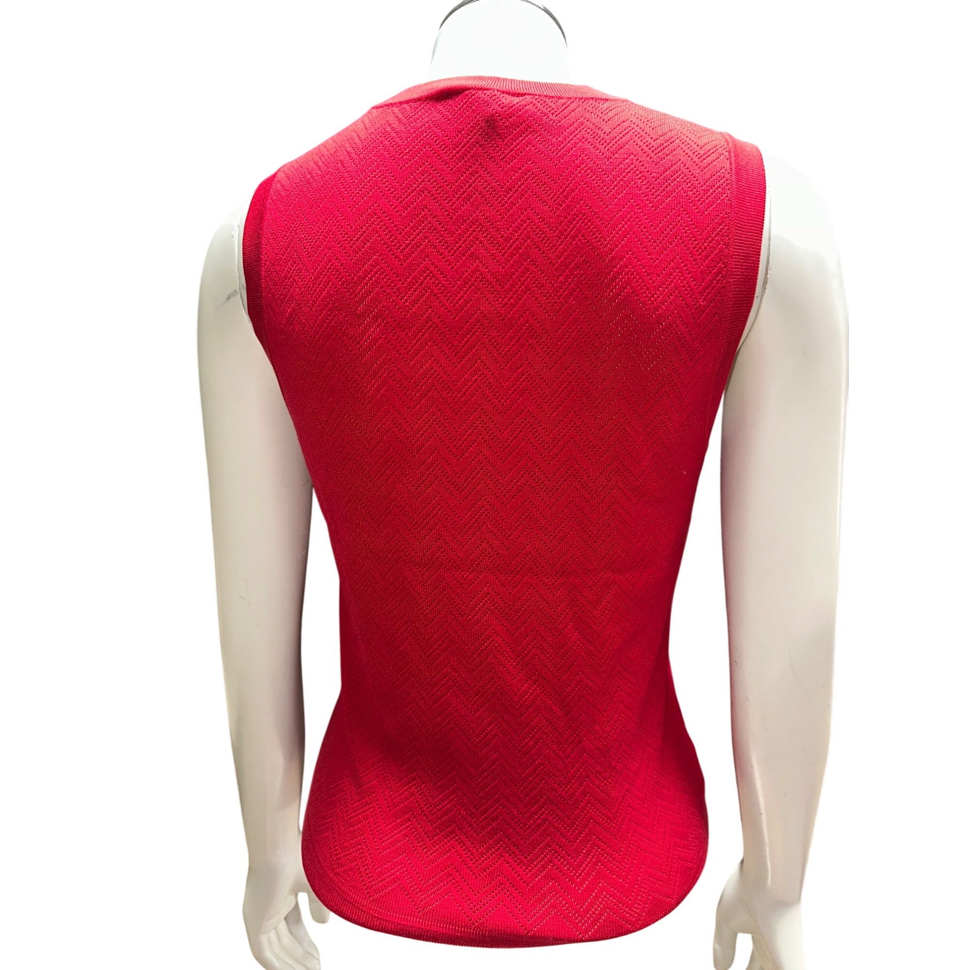 Ann Taylor Ann Taylor XS Red Silk Knit Sleeveless Top Vintage Minimalis Size XS / US 0-2 / IT 36-38 - 6 Thumbnail