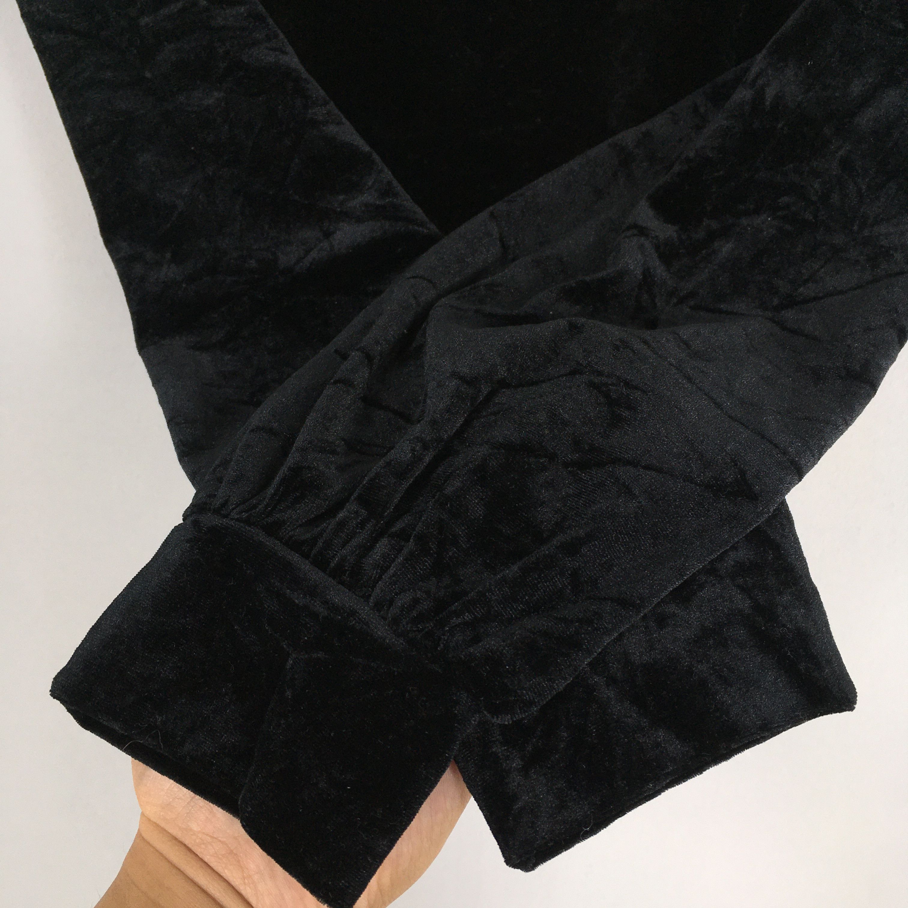 Vintage Vintage Women Cropped Velvet Black T shirt XSmall Size XS / US 0-2 / IT 36-38 - 5 Thumbnail