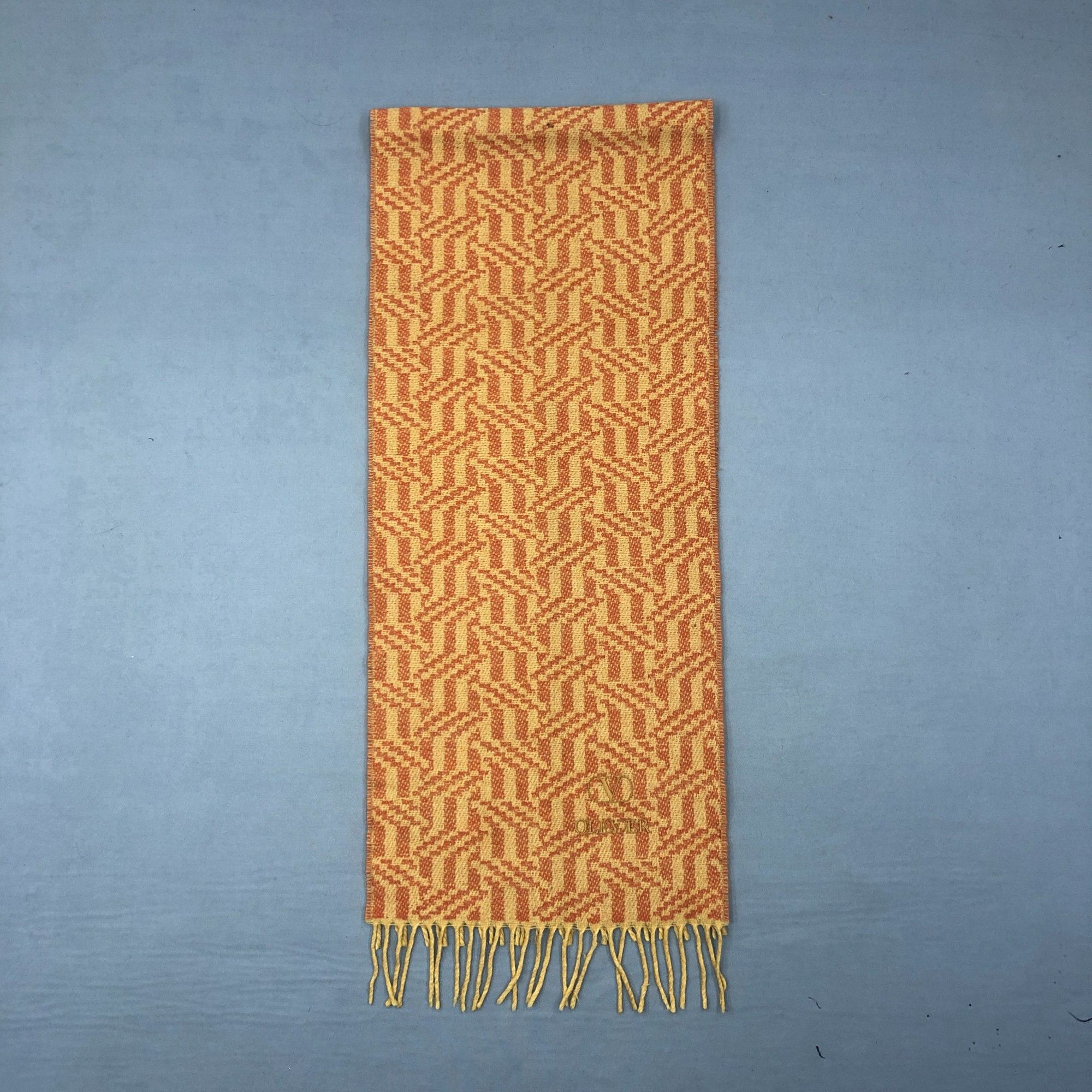 Vintage Oliver Scarf Muffler Wool Winter Fringe Scarves