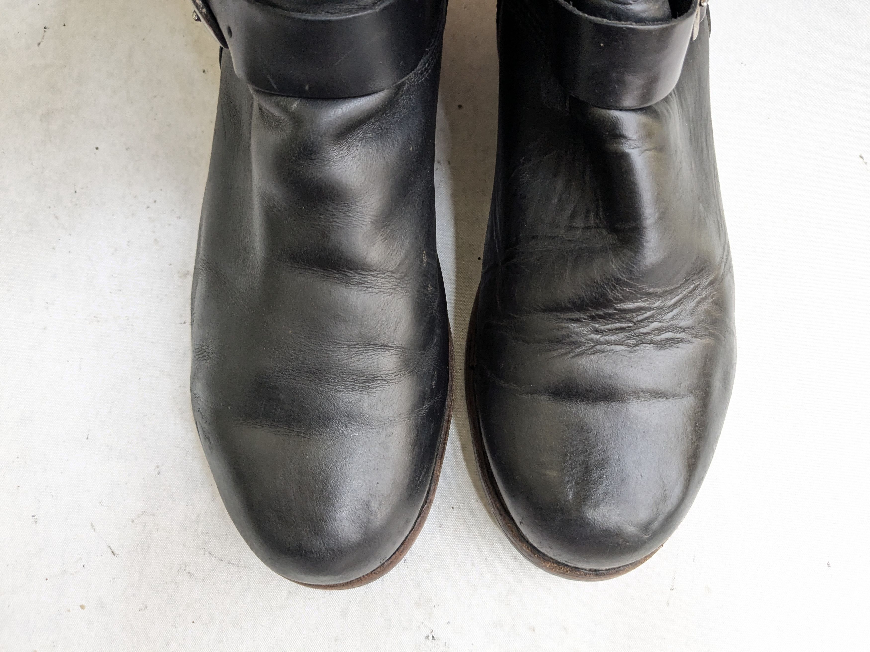 Frye Frye Engineer Boots Black Leather 10 M Leather Buckle Size US 10 / EU 43 - 3 Thumbnail