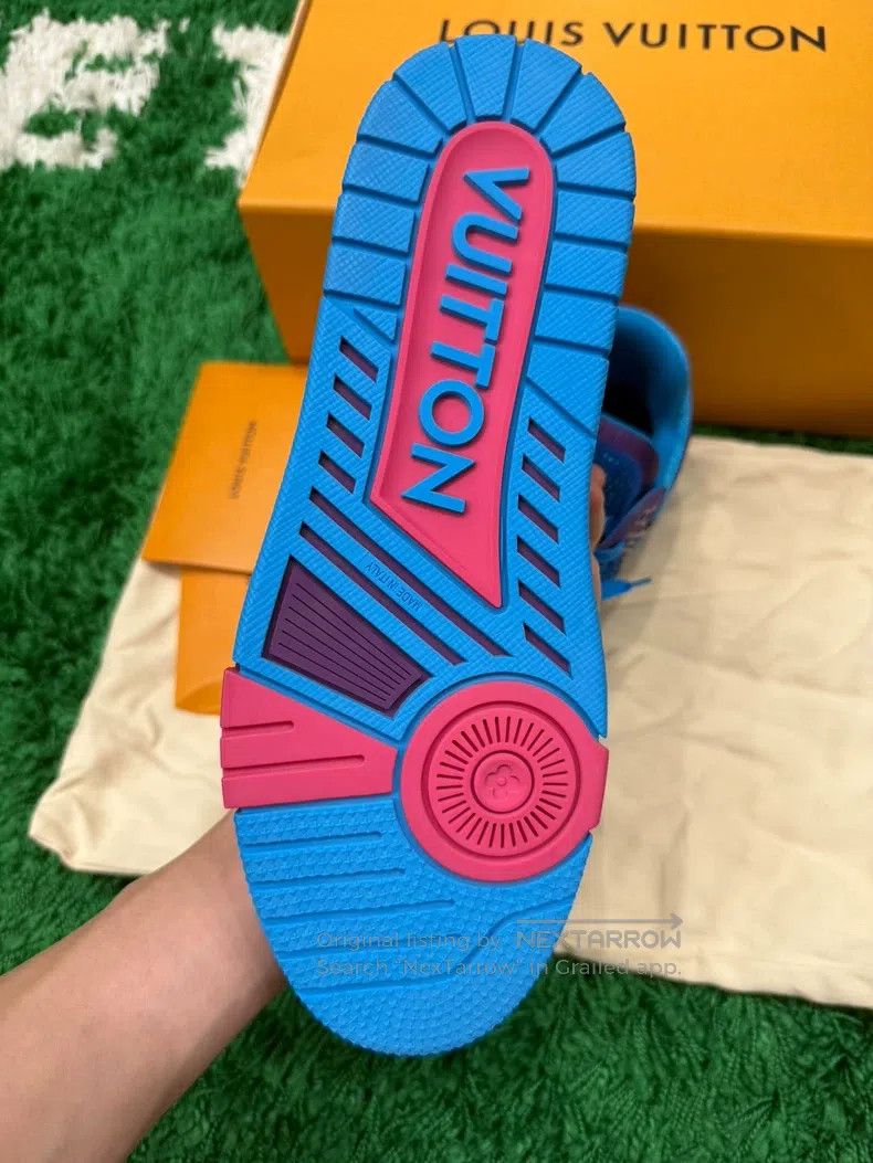 Louis Vuitton Louis Vuitton Trainer blue and purple full drill board sho Size US 8.5 / EU 41-42 - 4 Thumbnail