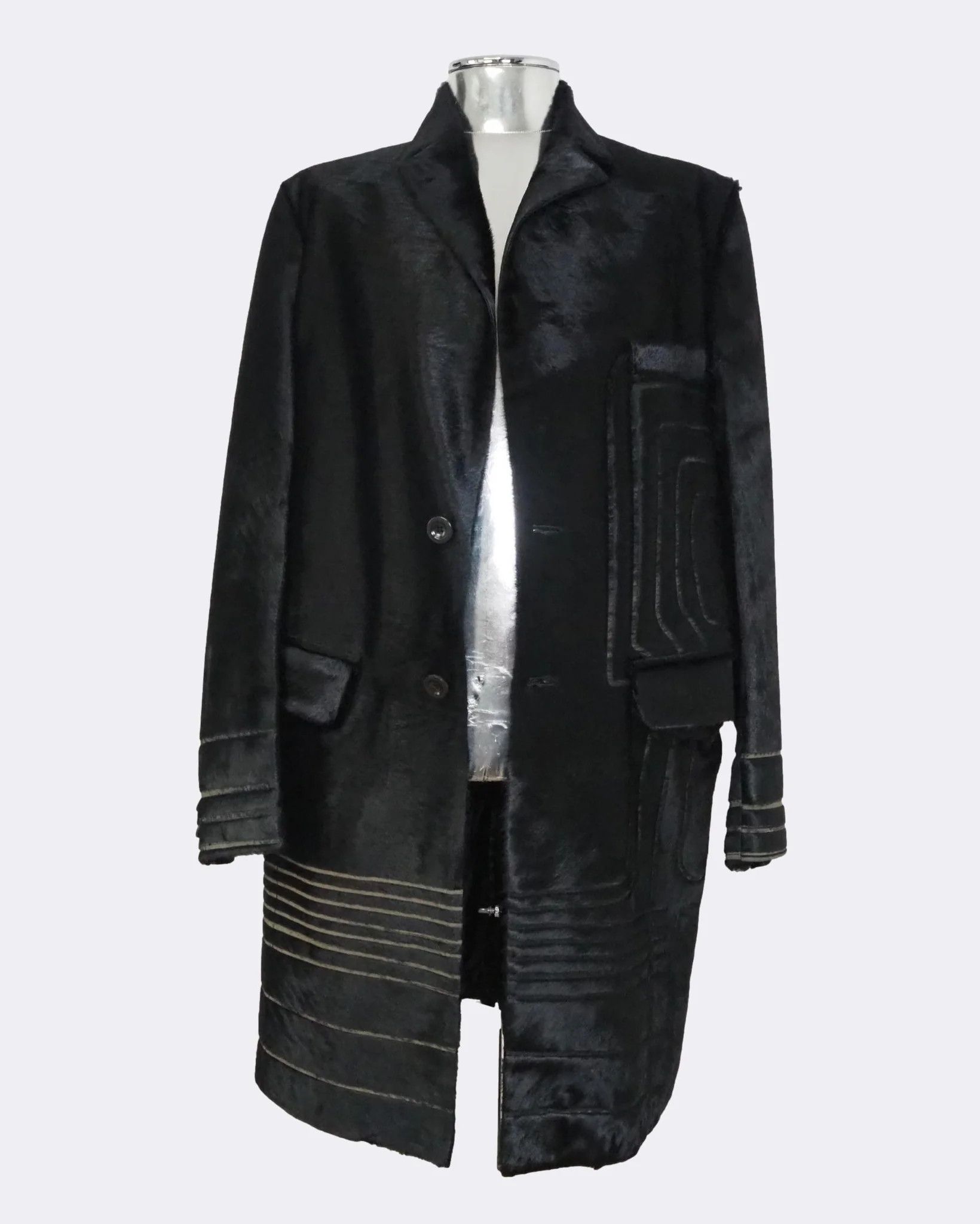 Eternal Men's Exté Laser-cut Calf Hair Leather Jacket $2320 Size US L / EU 52-54 / 3 - 1 Thumbnail