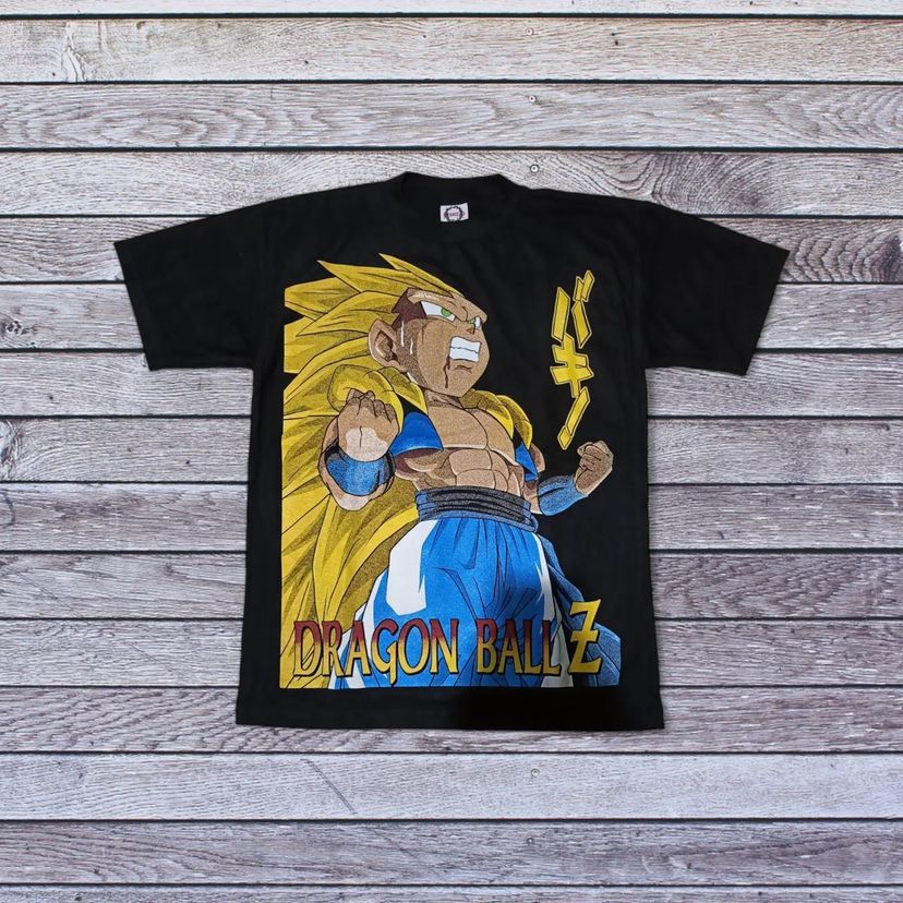 Image of Anima x Vintage Dragon Ball Z Super Gotenks Bootleg in Black, Men's (Size XL)