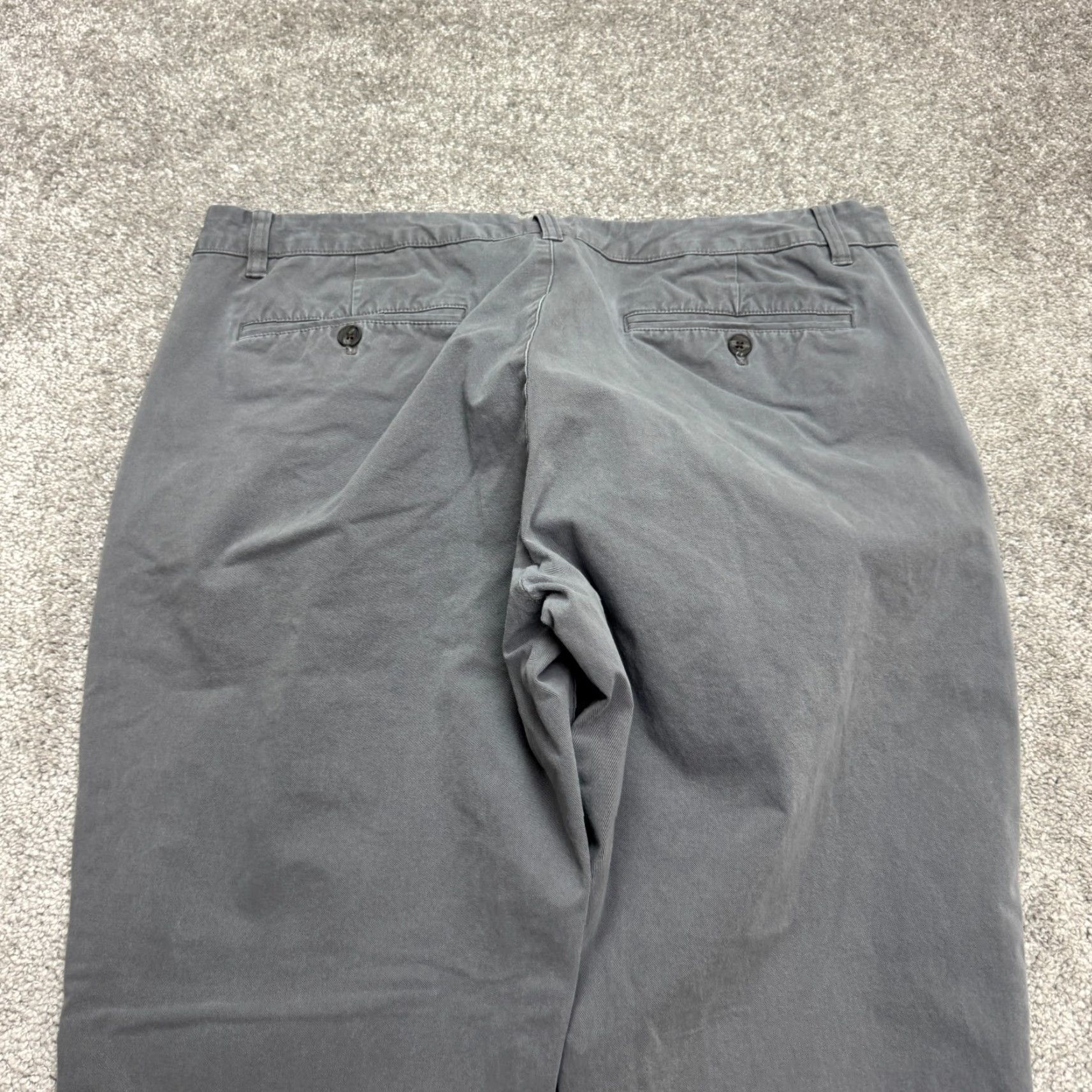 Bonobos Bonobos Slim Fit Straight Leg Chino Pants Mens 38x30 Gray Flat Front Cotton Bonobos Mens Chino Pants Slim Fit Straight Leg Gray Waist 38 Inseam 30 Size US 38 / EU 54 - 4 Thumbnail