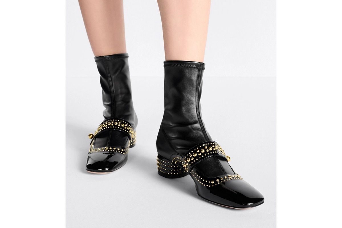 Dior o1bcso1str0226 Belle D Heeled Ankle Boot in Black Size US 5 / IT 35 - 6 Thumbnail