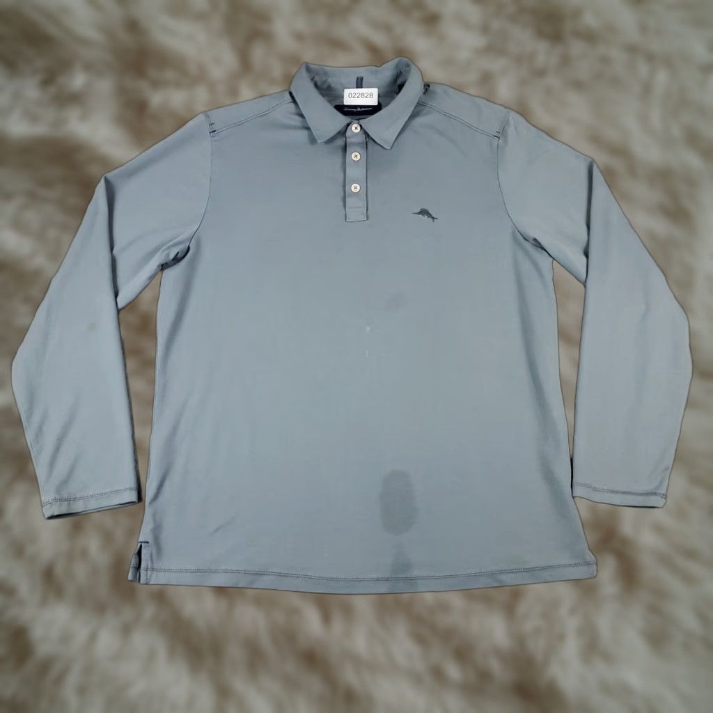 Tommy Bahama Tommy Bahama Polo Shirt Mens M Gray Casual Long Sleeve Polo Shirt Mens Gray Classic American Preppy Buttons Logo Cap/Collar Unisex Adults Size US M / EU 48-50 / 2 - 1 Thumbnail