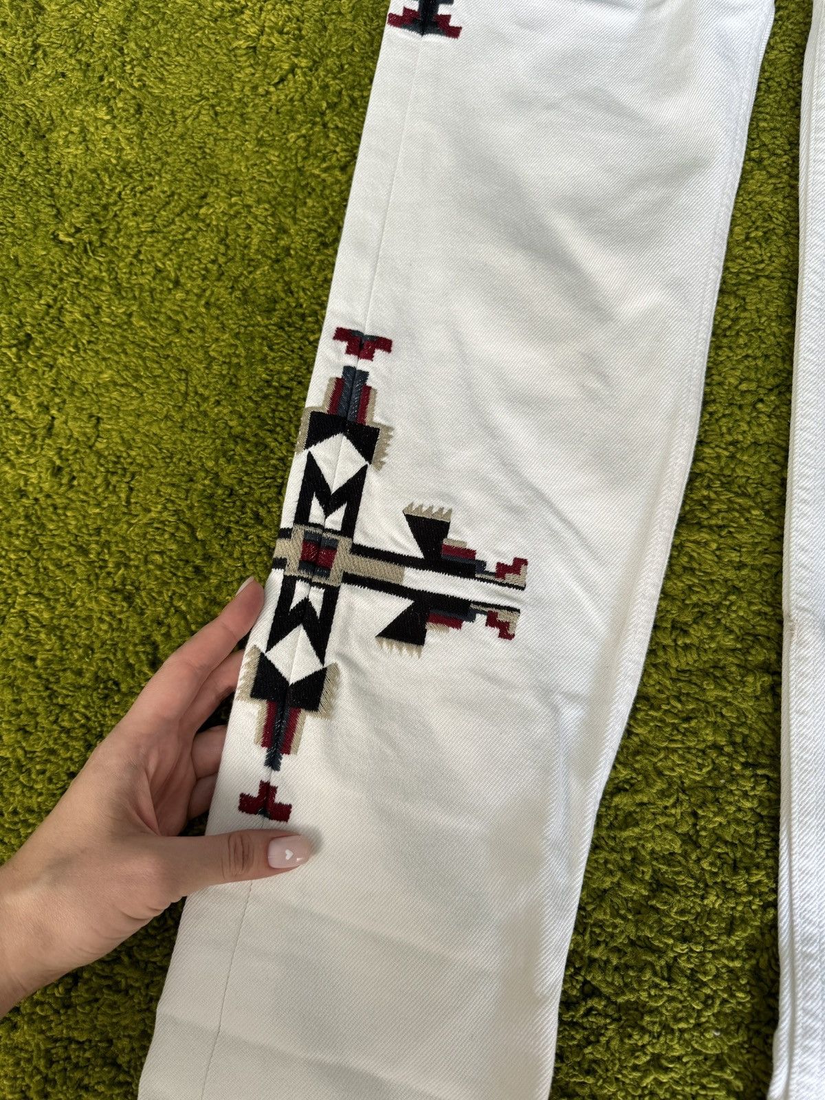 Designer × Isabel Marant × Isabel Marant Etoile Isabel Marant x H&M emborised Aztec Navajo pattern jeans Size US 31 - 7 Thumbnail