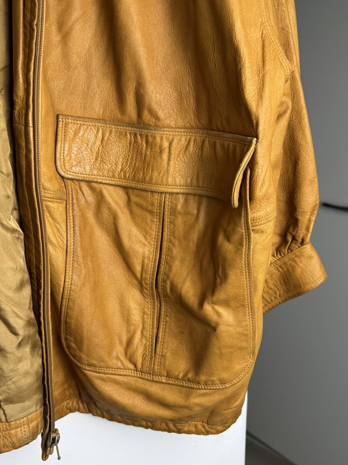 Jil Sander × Vintage Jil Sander Vintage 90’s Leather Jacket Brown Luxury Y2K Size S / US 4 / IT 40 - 7 Thumbnail