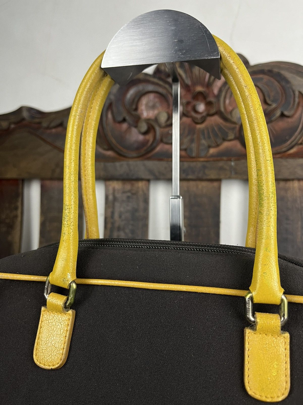 Miu Miu Miu Miu FW2000 Two-Tone Bow Detail Handbag Size ONE SIZE - 17 Thumbnail