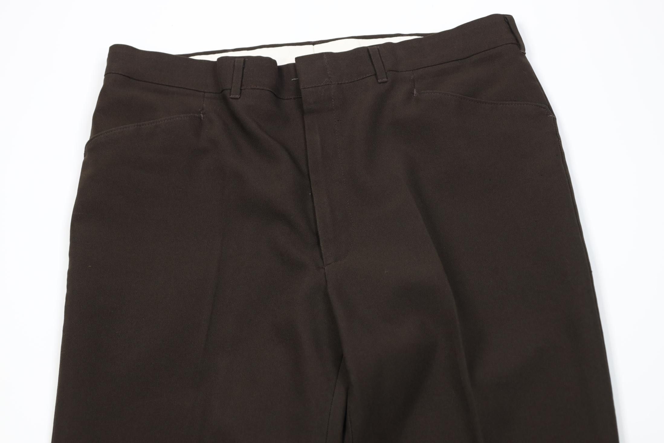 Vintage Vintage 70s Streetwear Flared Wide Leg Chino Pants Brown USA Size US 36 / EU 52 - 2 Thumbnail