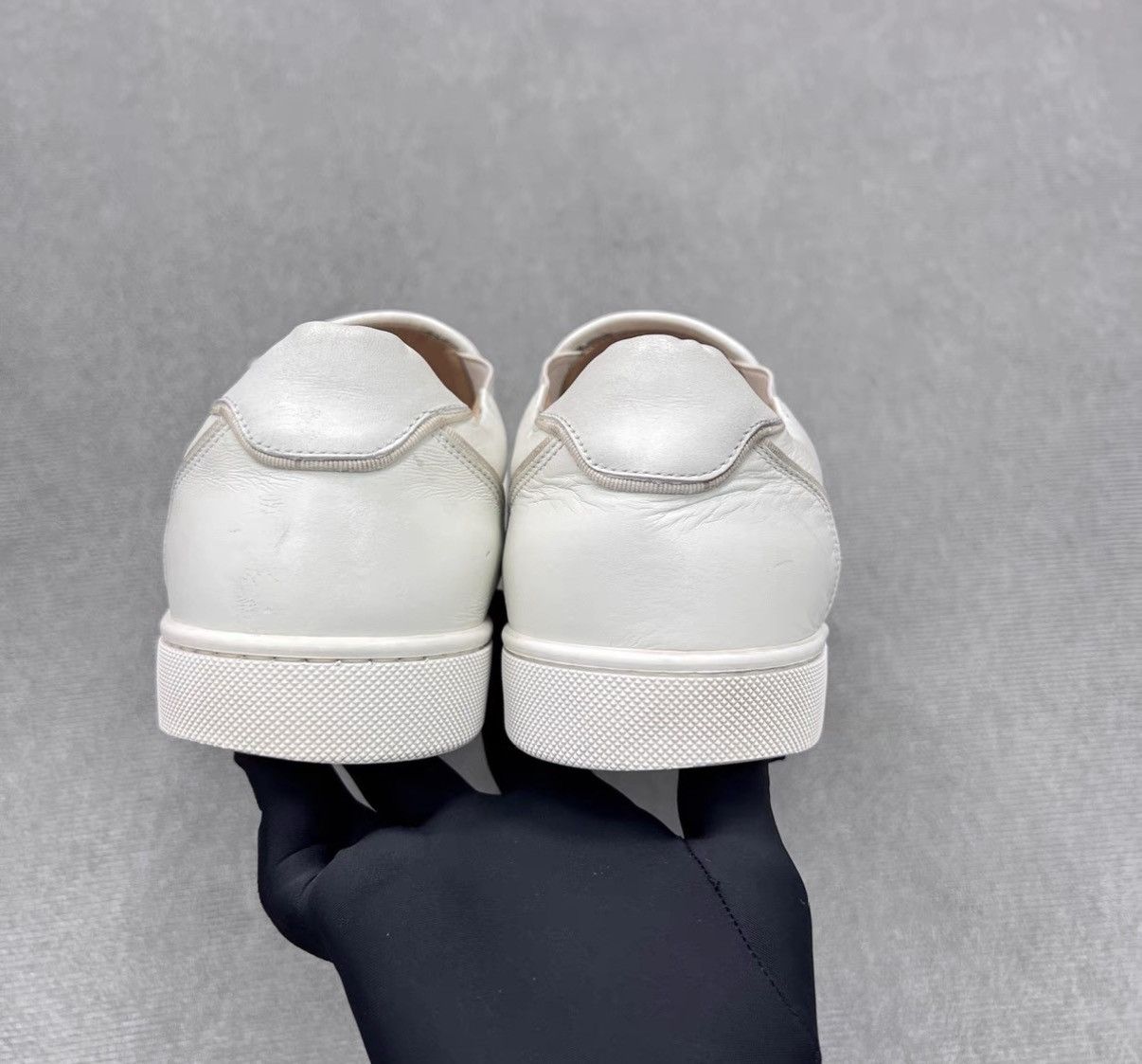 Christian Louboutin Christian Louboutin White Leather Men's Low-Top Sneakers Size US 9 / EU 42 - 4 Thumbnail