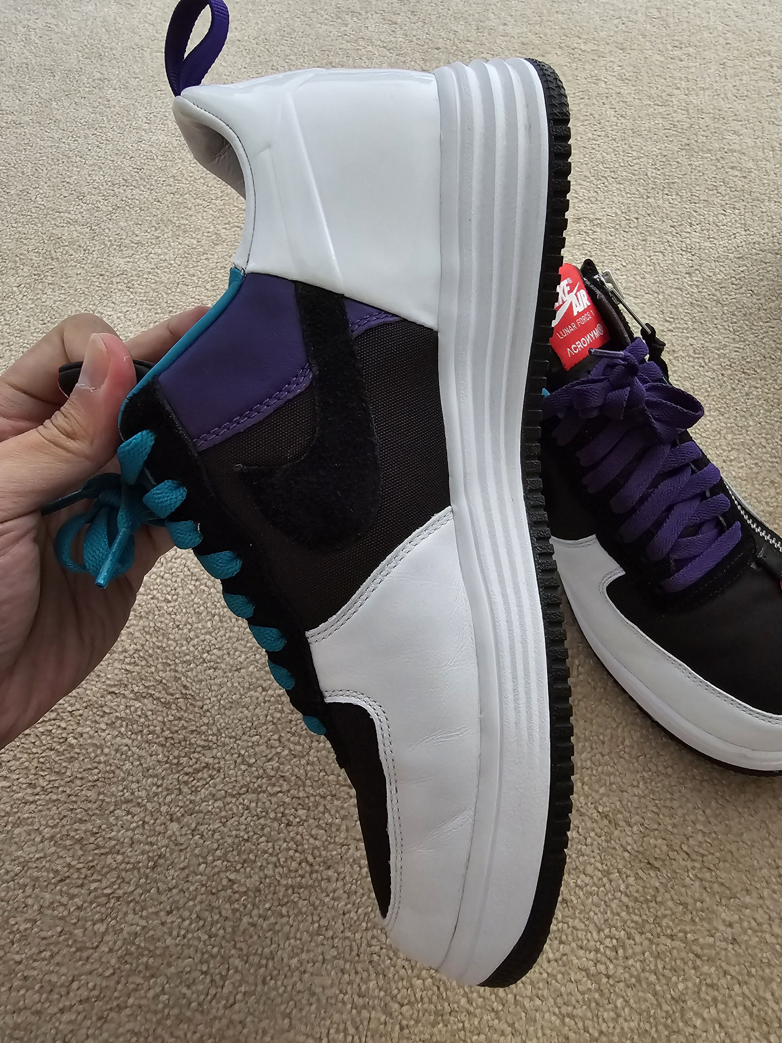 Acronym × Nike Acronym x Nike Lunar Force 1 SP Zip Green/Purple/Black Size US 9.5 / EU 42-43 - 4 Thumbnail