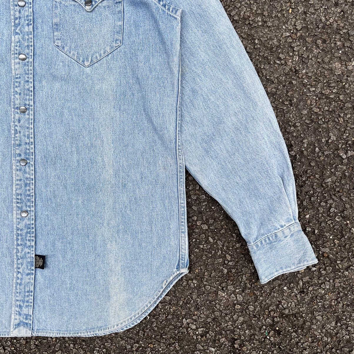 RRL Ralph Lauren Vintage 90s RRL Ralph Lauren Western Denim Shirt Size US S / EU 44-46 / 1 - 4 Thumbnail