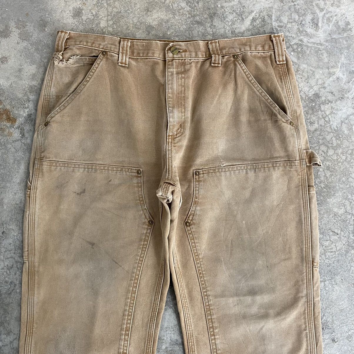 Carhartt VTG Carhartt Double Knee Faded Distressed Carpenter Pants Size US 37 - 4 Thumbnail