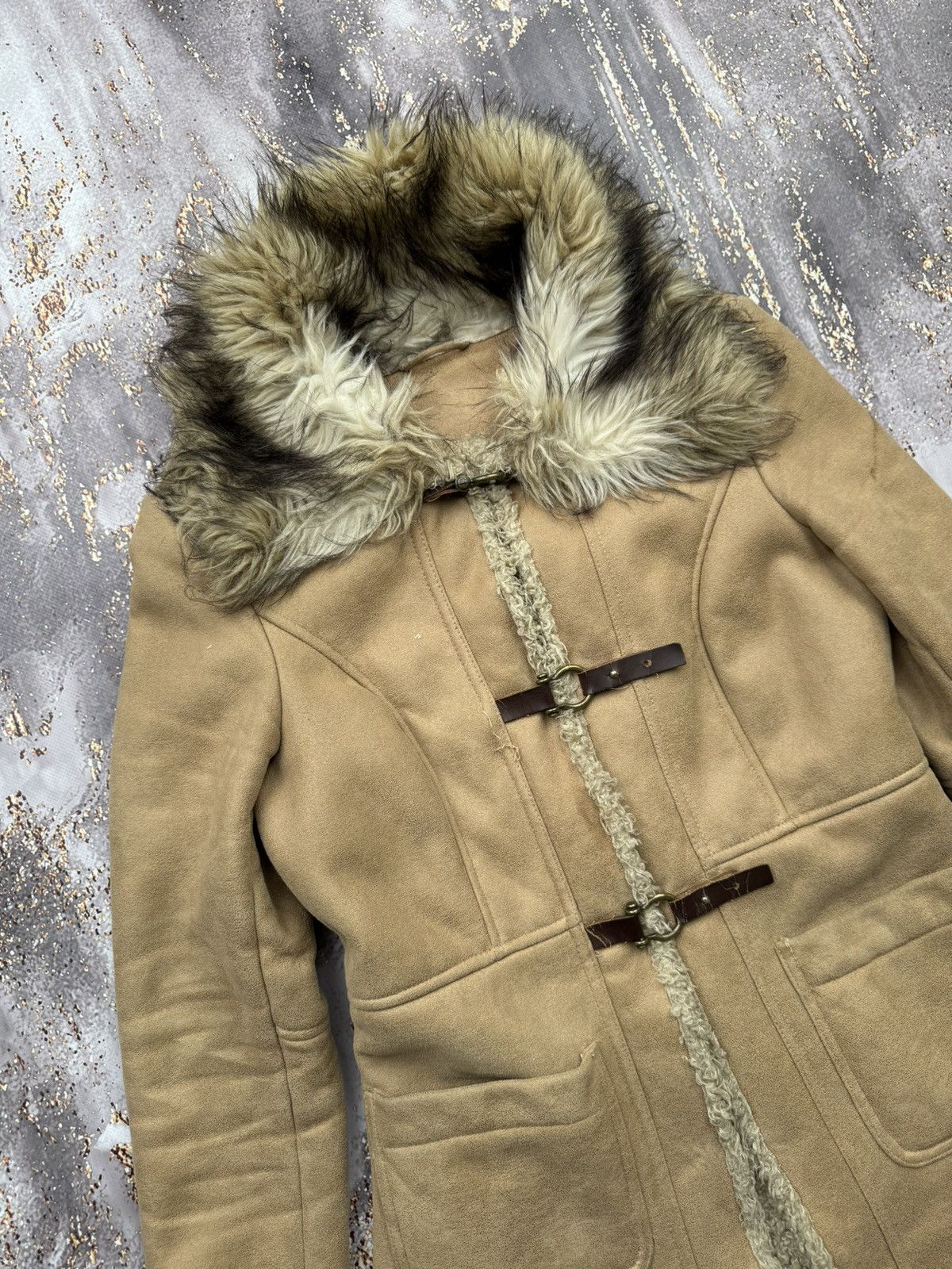 Japanese Brand Vintage Faux Fur Sheepskin Coat Size S / US 4 / IT 40 - 2 Thumbnail