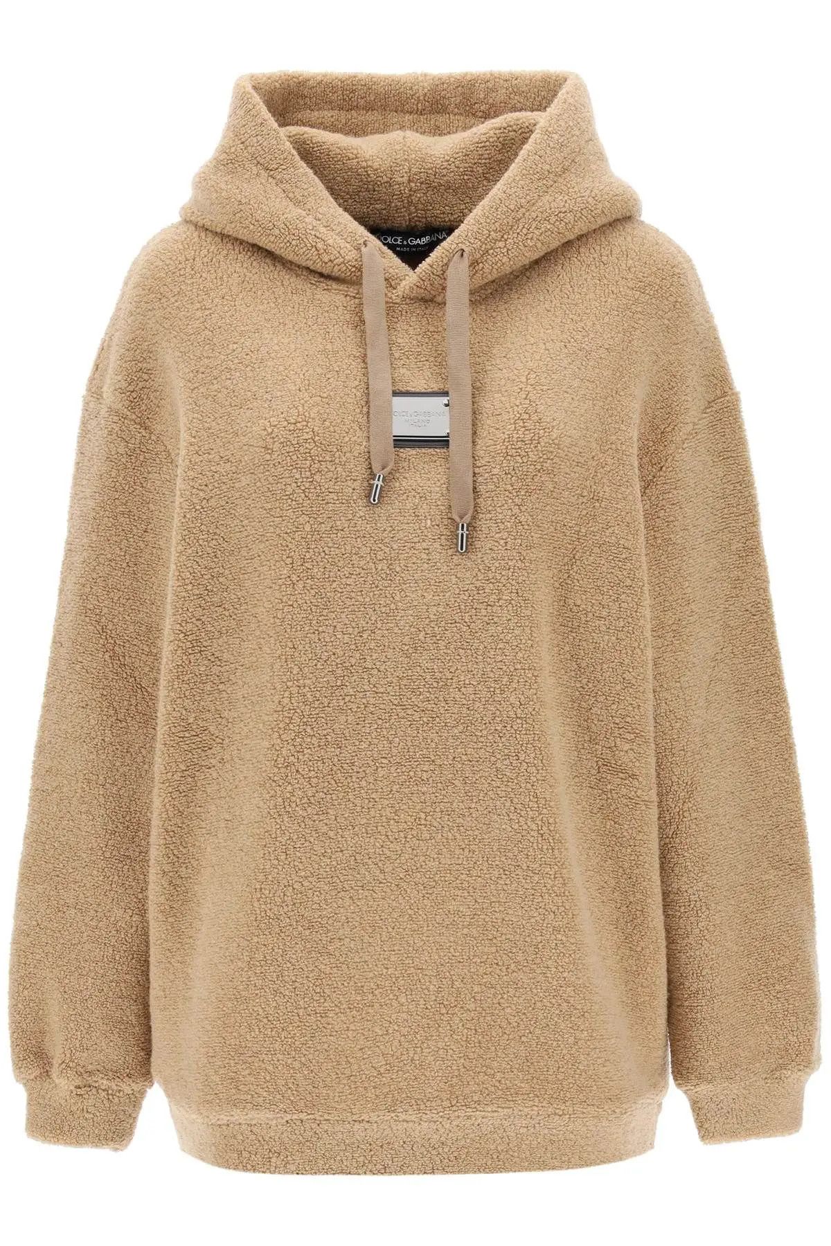image of Dolce Gabbana O1S22I1N1223 Maxi Hoodie In Beige, Women's (Size Small)