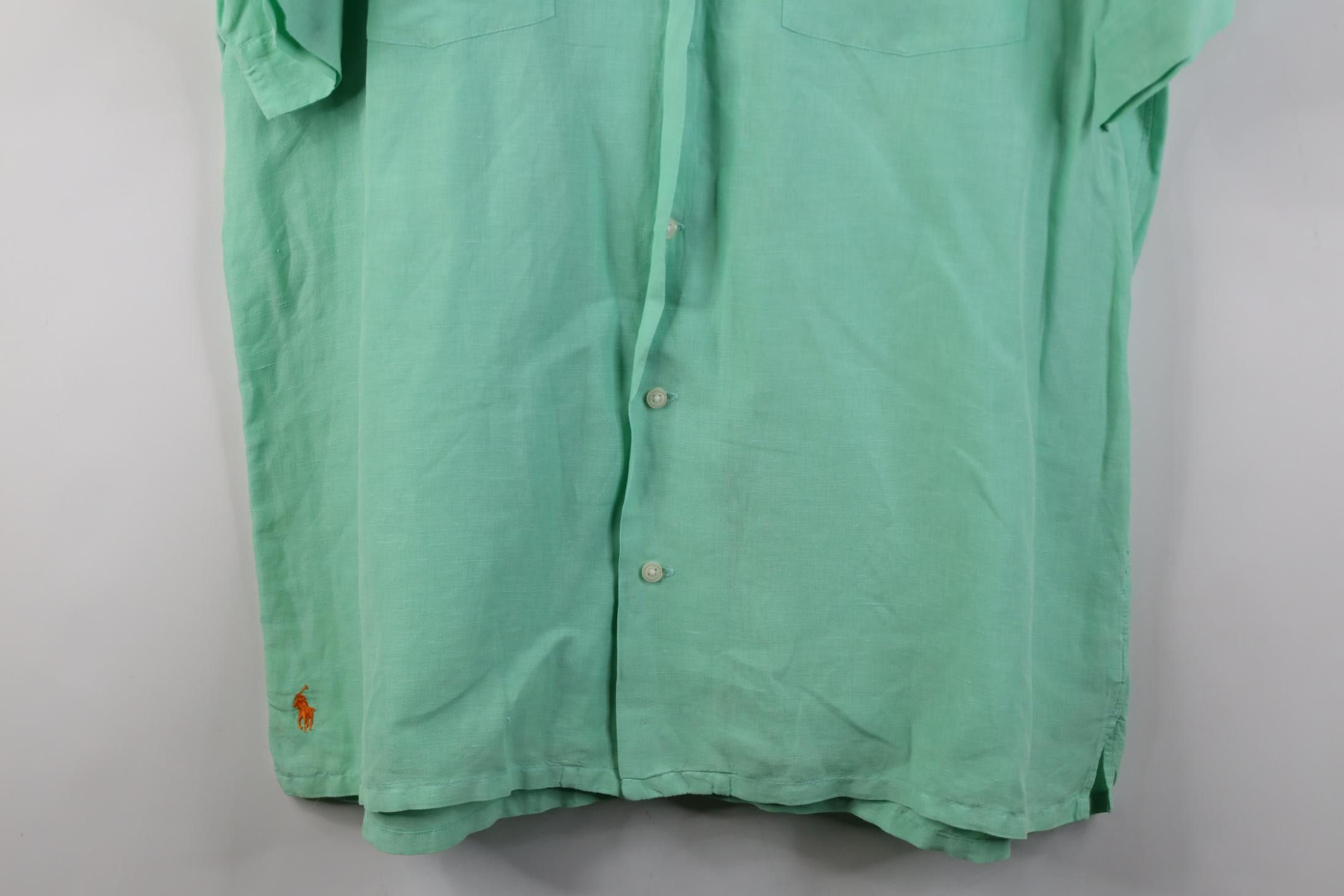 Polo Ralph Lauren Vintage Ralph Lauren Linen Looped Collar Camp Button Shirt Size US L / EU 52-54 / 3 - 3 Thumbnail