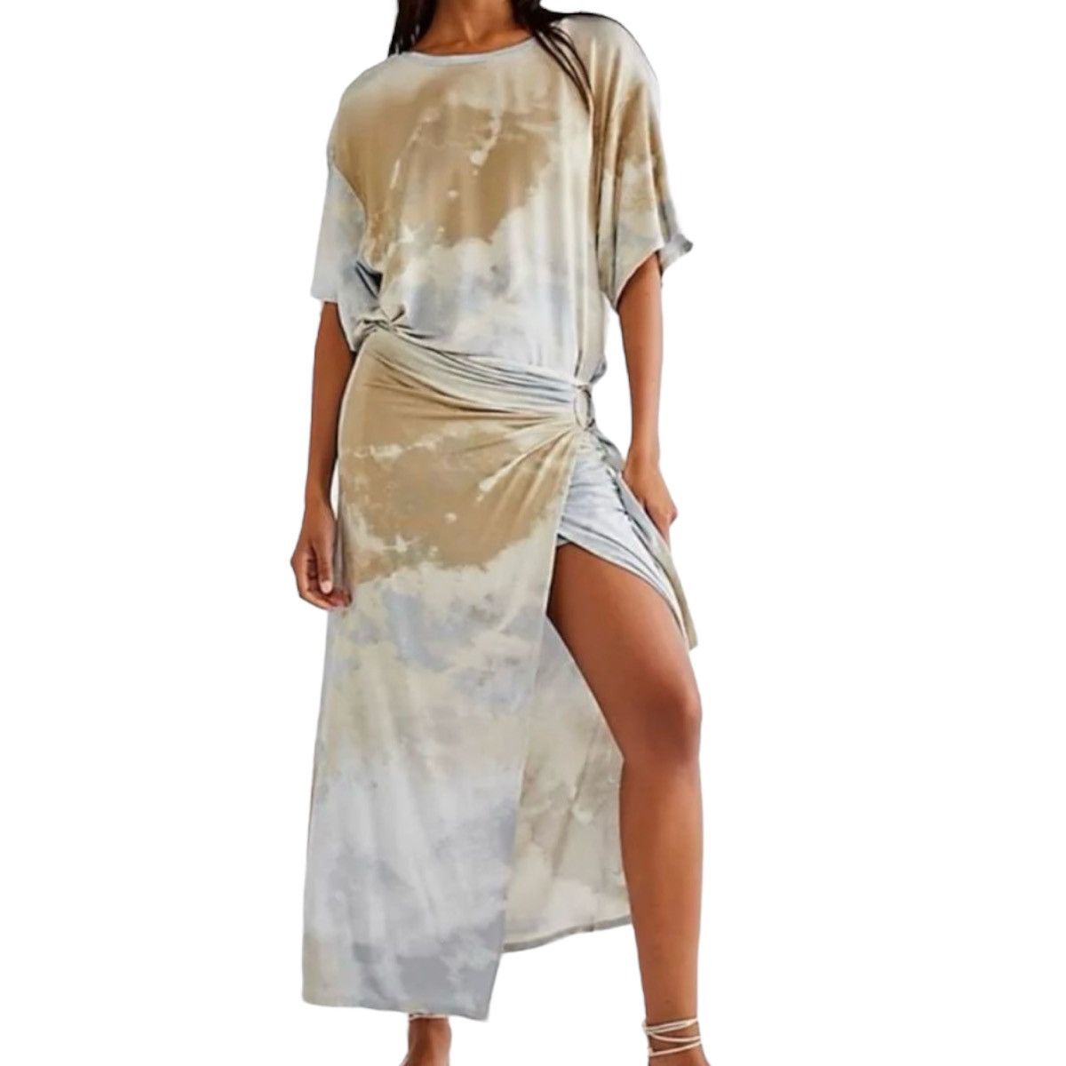Free People Alyssa tie dye wrap dress