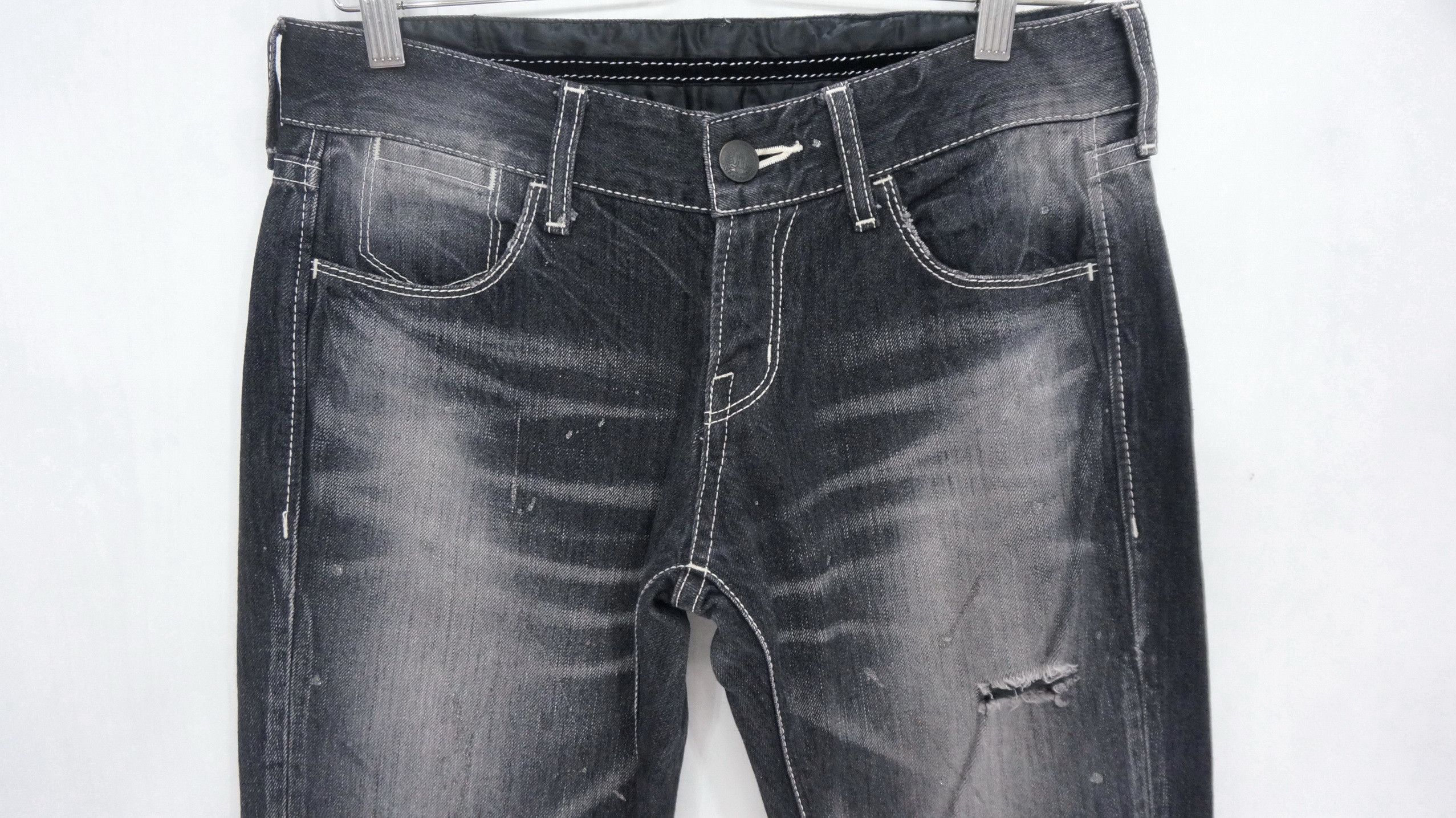 Japanese Brand 💥 Japan Murder License Ripped Distressed Jeans Size US 30 / EU 46 - 7 Thumbnail