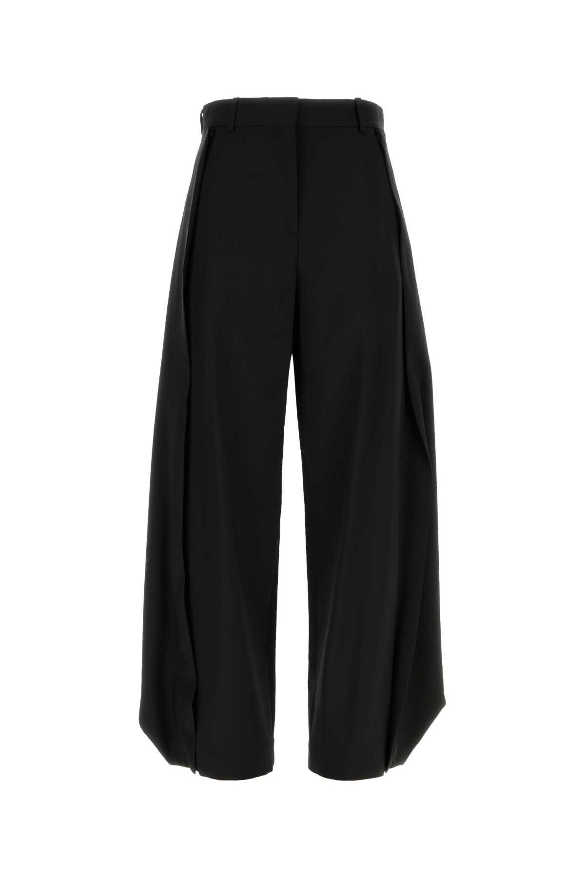 Loewe Black Wool Wide-Leg Pant Size 27" / US 4 / IT 40 - 1 Thumbnail