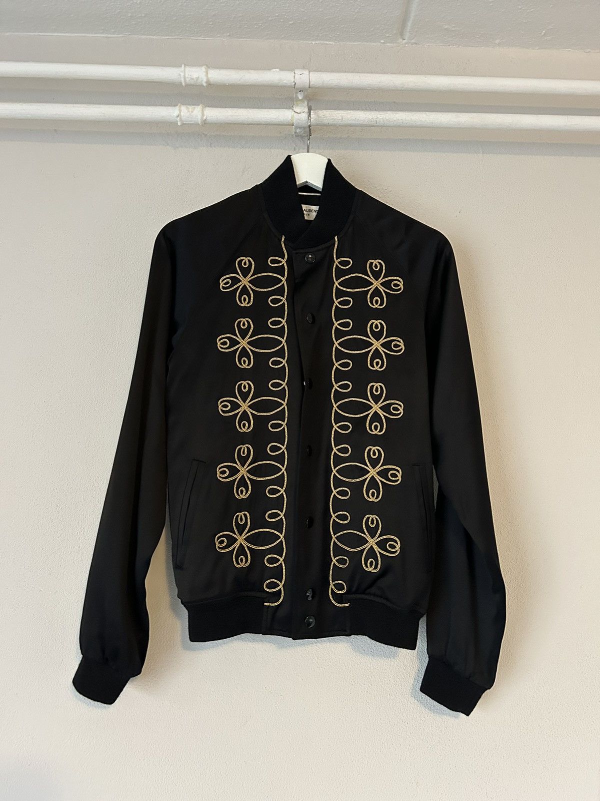 Saint Laurent Paris BNWT Gold Embroidered Psych Rock Bomber Size US S / EU 44-46 / 1 - 5 Thumbnail